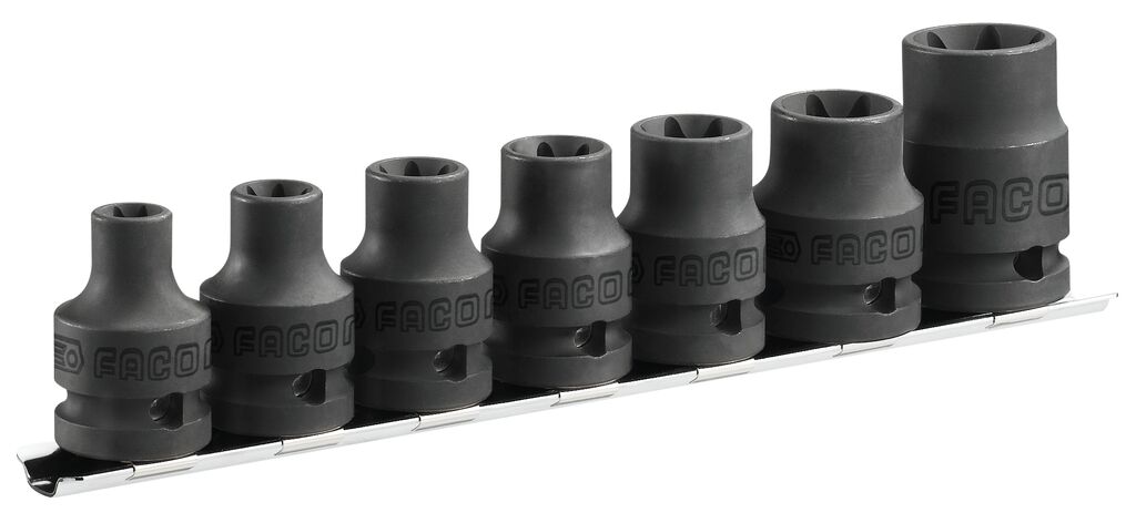 Juego de 7 vasos impacto Torx® 1/2