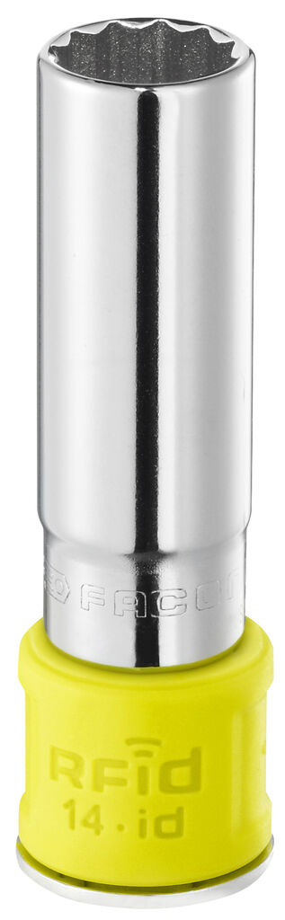 R.EL - VASOS 1/4\" LARGOS 12 CARAS MÉTRICOS - RFID | R.14ELRFID