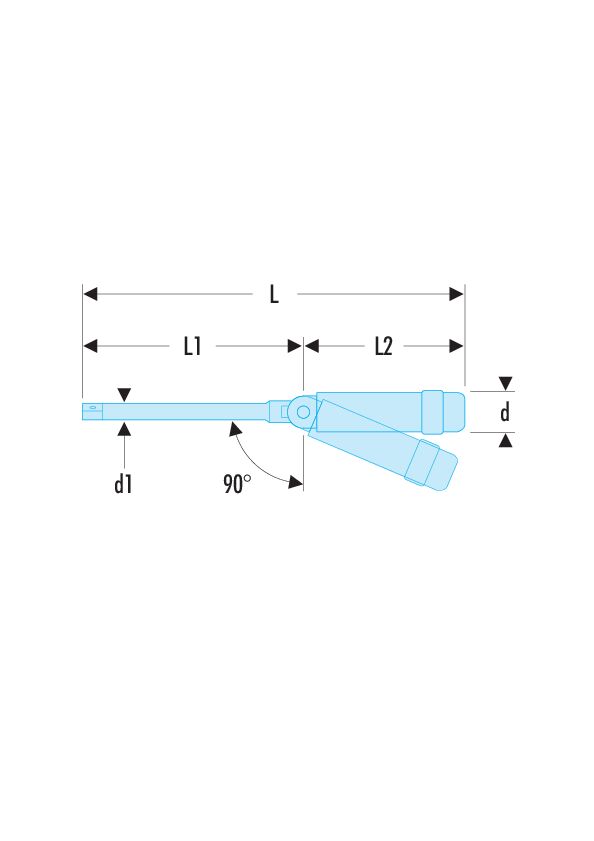 Mango destornillador articulado de 1/4