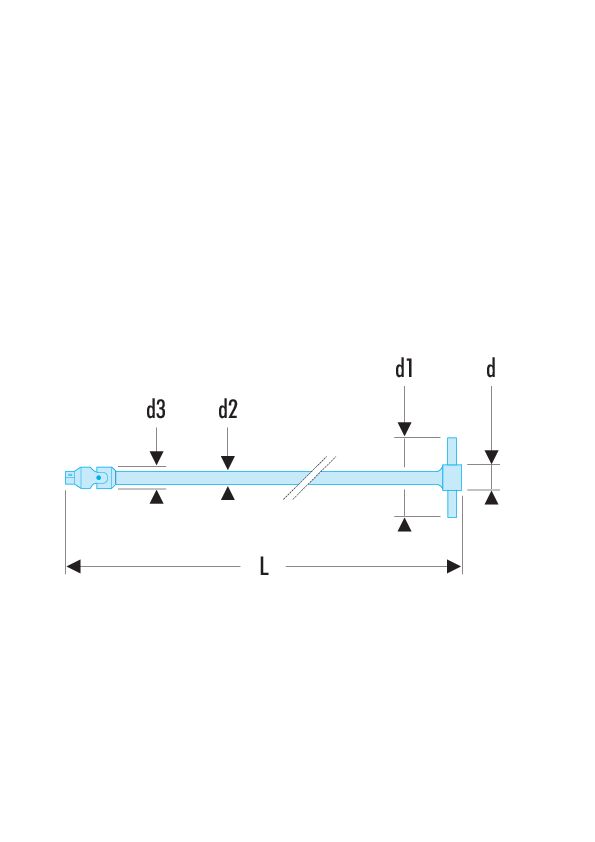 Mango con cardán de 1/4