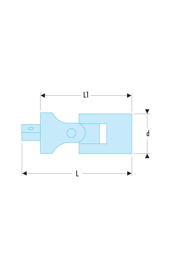 Cardán universal de 1/4