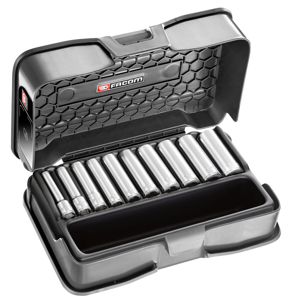 JUEGO VASO 1/4\' LARGOS 12P MM 10PC