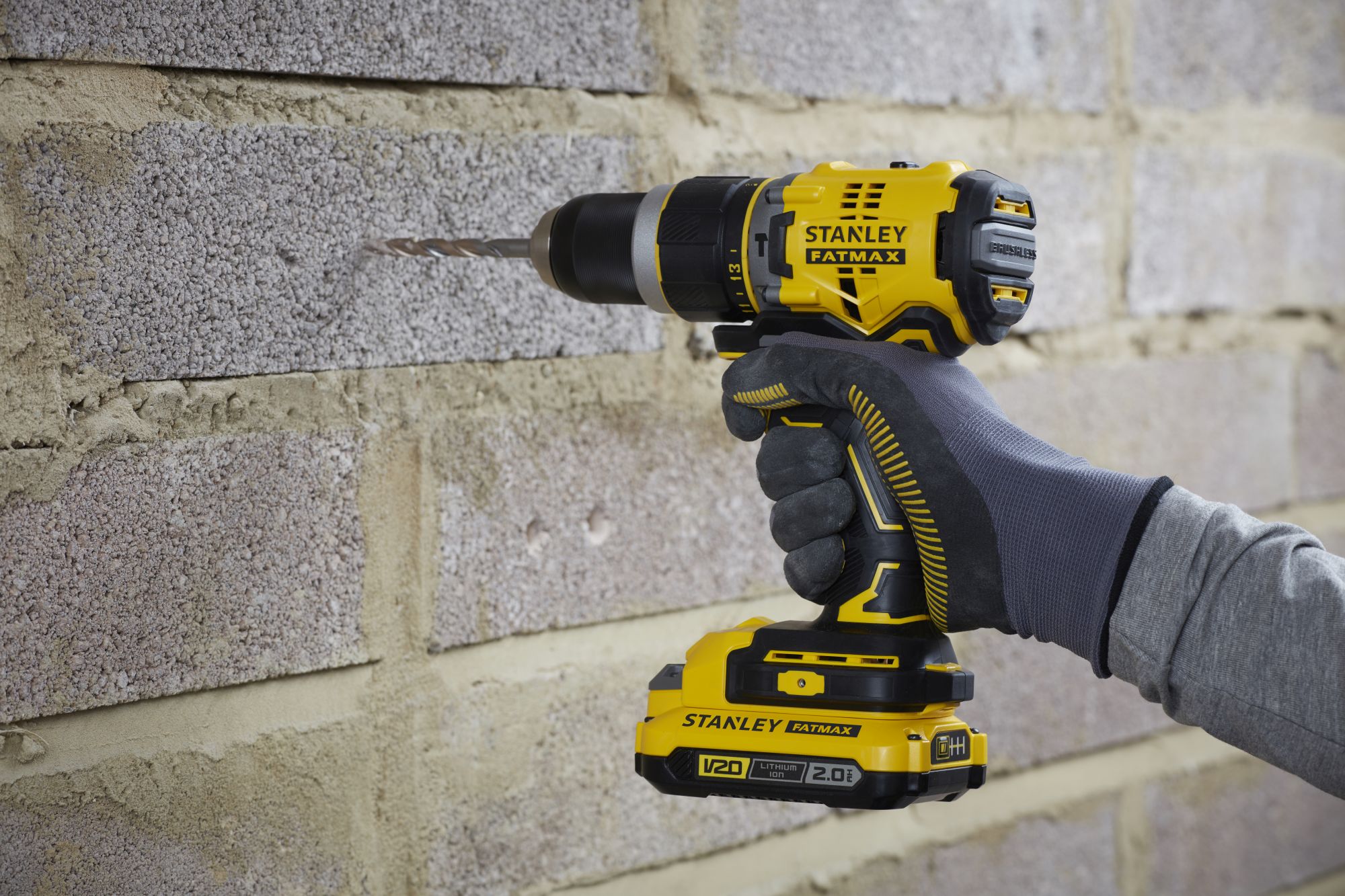 Taladro Percutor BRUSHLESS V20 18V 80Nm sin cargador/batería