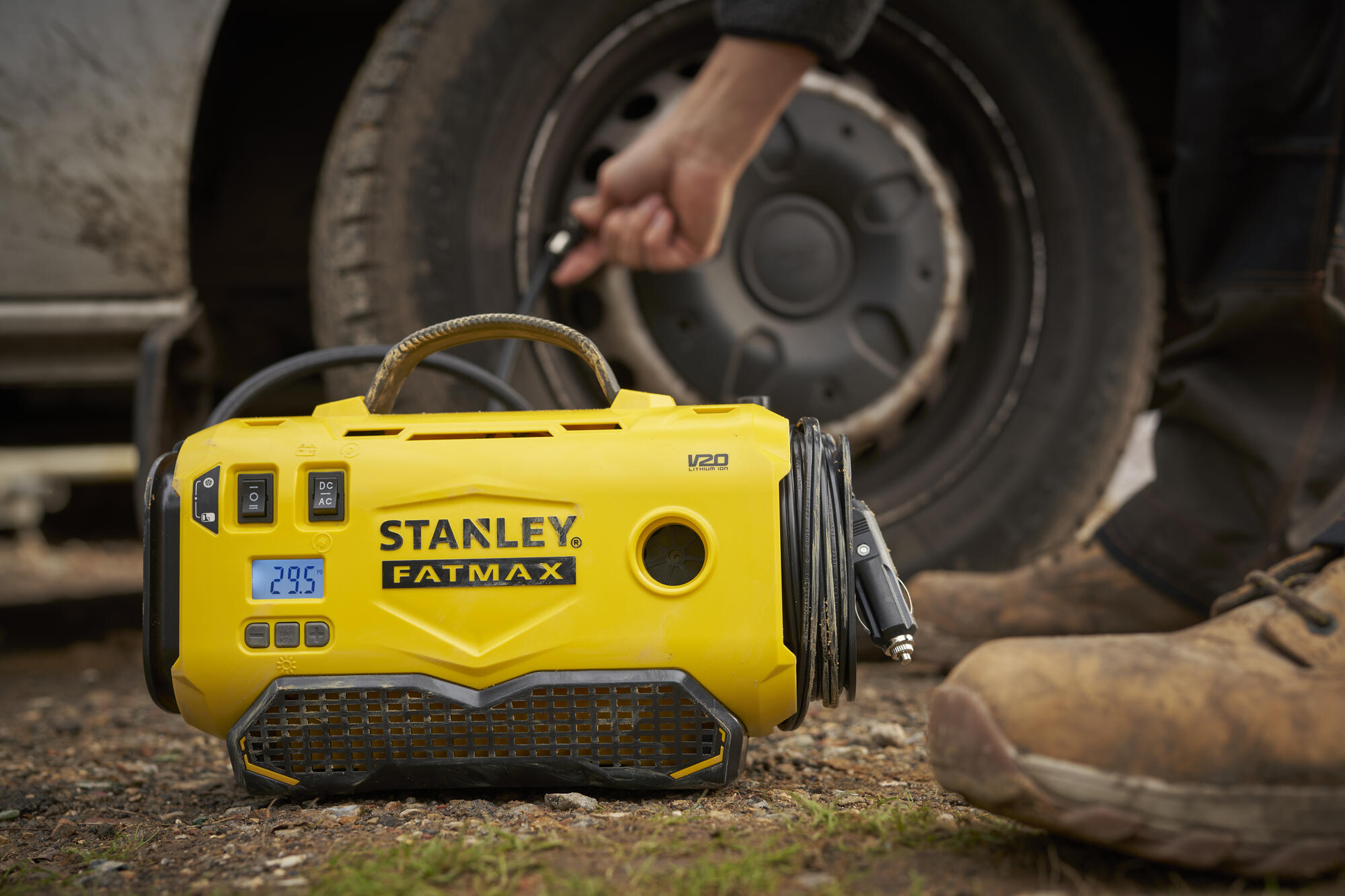 Inflador de Aire V20 18V sin batería/cargador