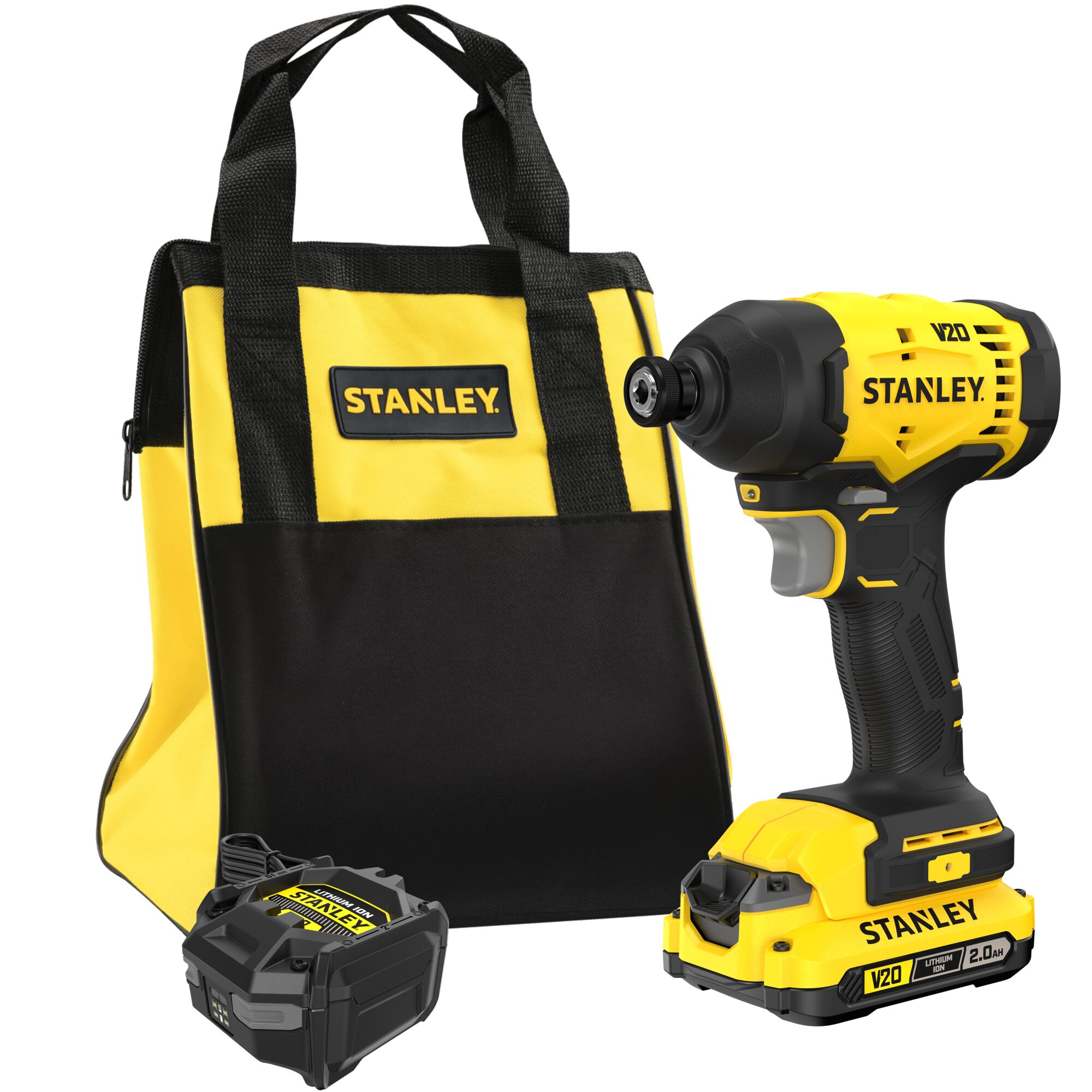 Atornillador de Impacto V20 Li-Ion 18V 170Nm. Incluye 1 batería Li-Ion 2Ah, cargador 1,25A y bolsa de transporte