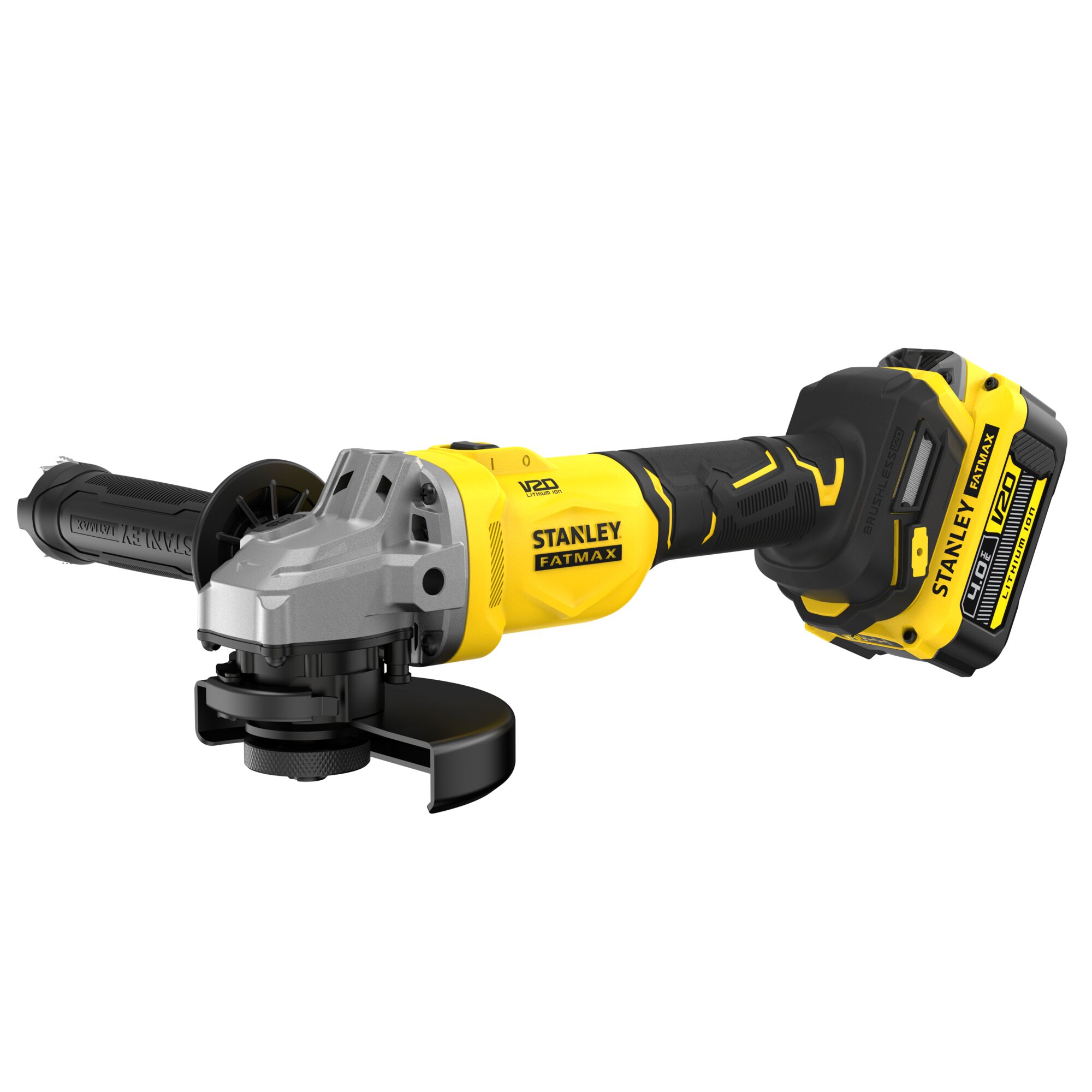 Mini-Amoladora BRUSHLESS V20 Li-Ion 18V 125mm con batería, cargador y maletín ProStack.