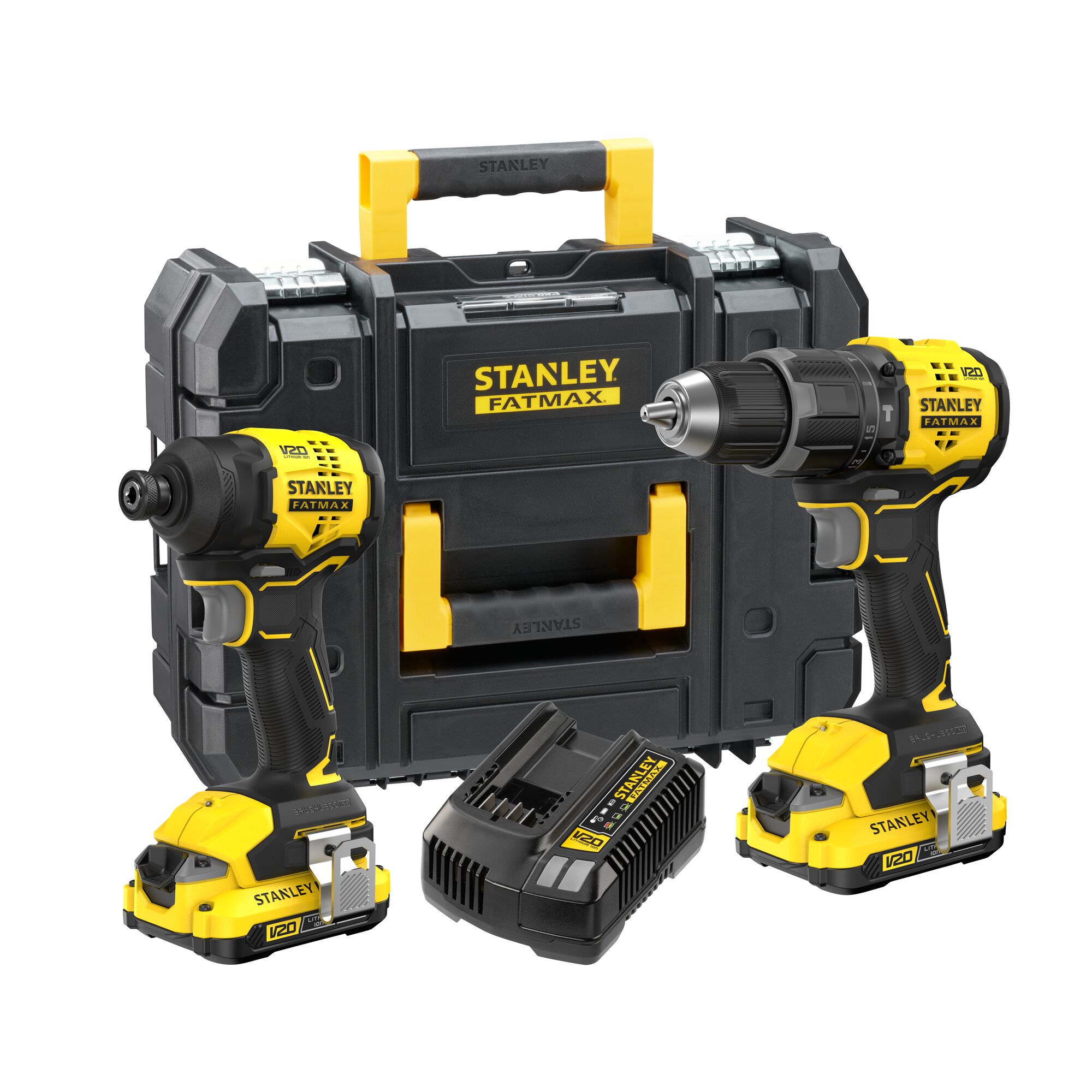 Aspirador Escoba para Sólidos V20 Li-Ion 18V 2en1. Incluye 1 batería Li-Ion 2Ah y cargador compacto