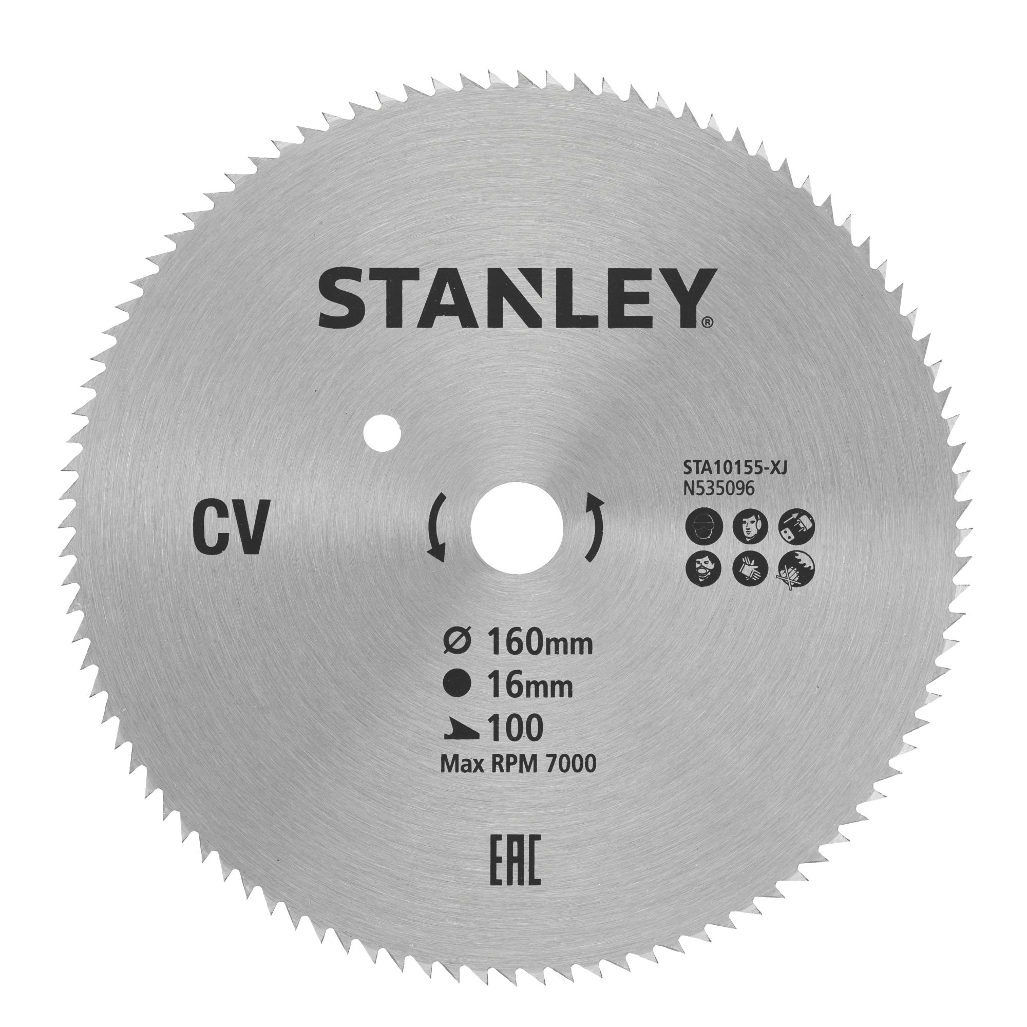 Hoja cromada ø 160x16 mm. 100 dientes