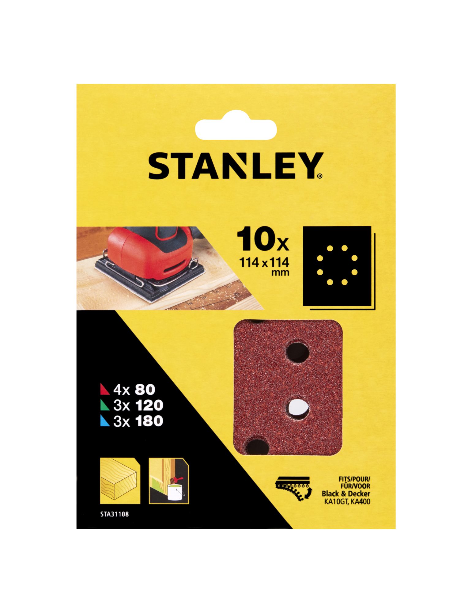 10 hojas de lija perforadas