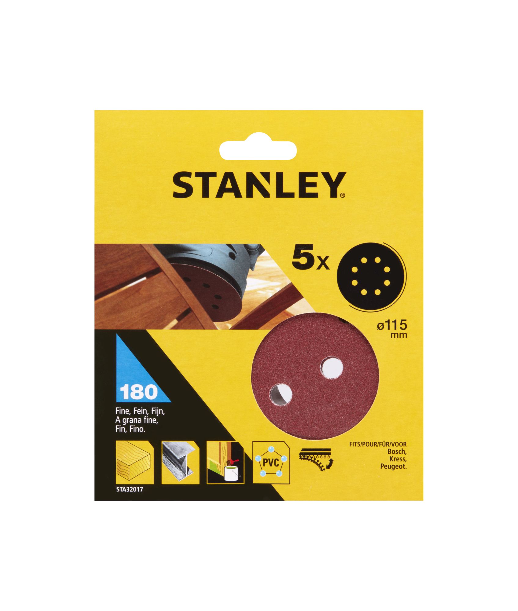 5 Discos ø 115 mm. Para lijadora rotorbital