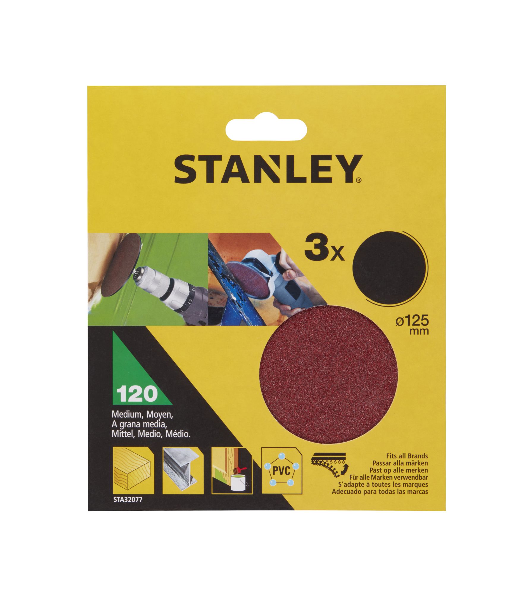 3 discos 125mm para amoladoras y taladros. Autoadherentes