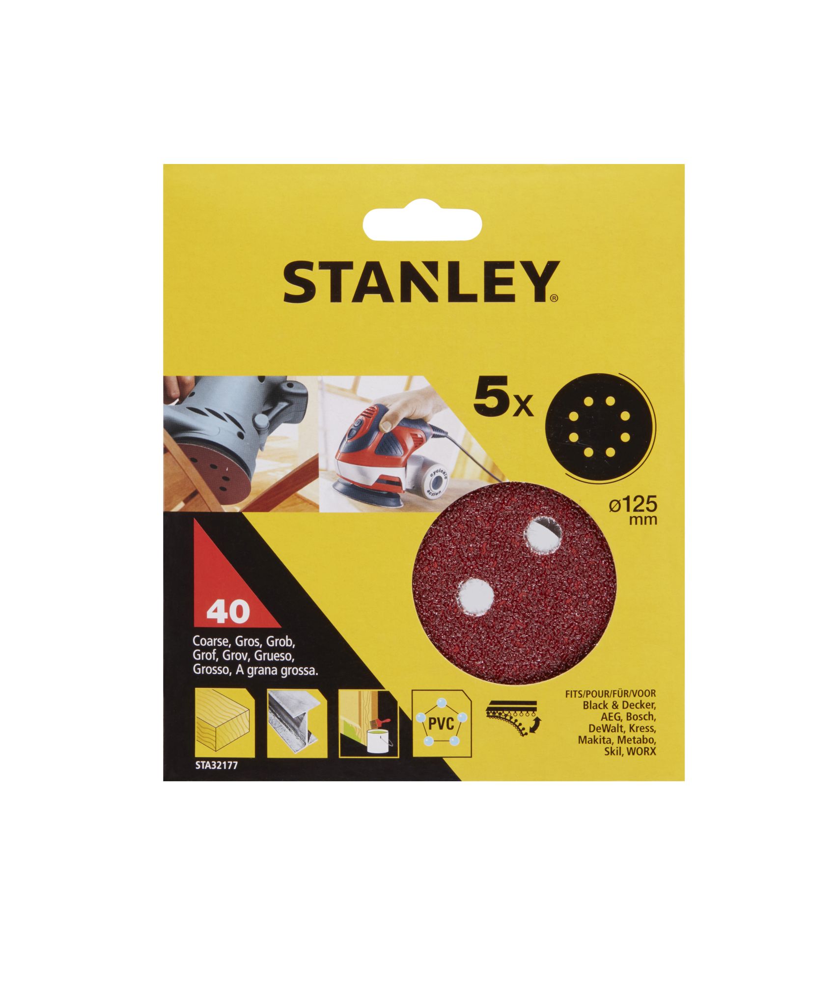 5 Discos ø 125 mm. Para lijadora rotorbital