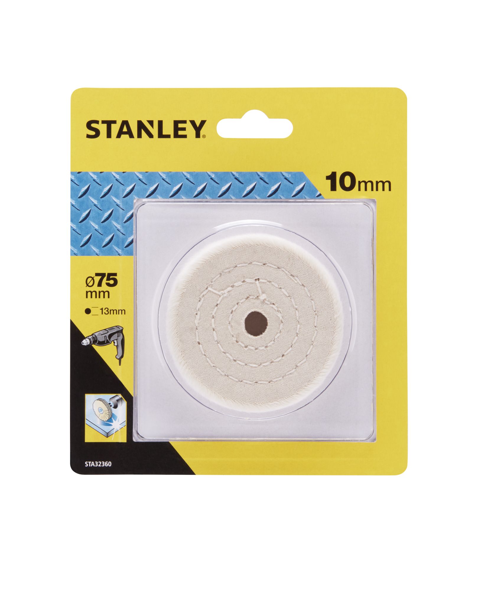 Disco de algodón 75 x 10mm.  Para utilizar con X37015 en taladros.