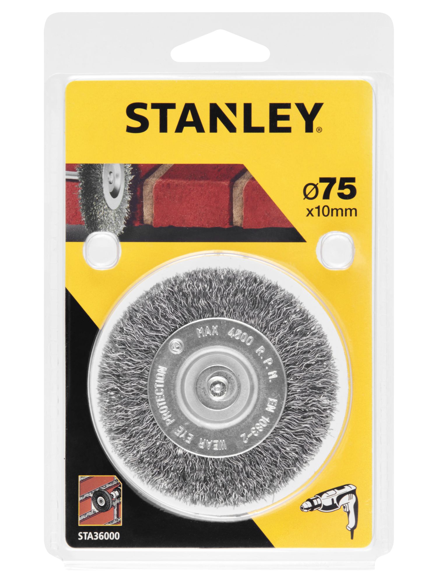 Cepillo plano ø 75x10 mm. Mampostería