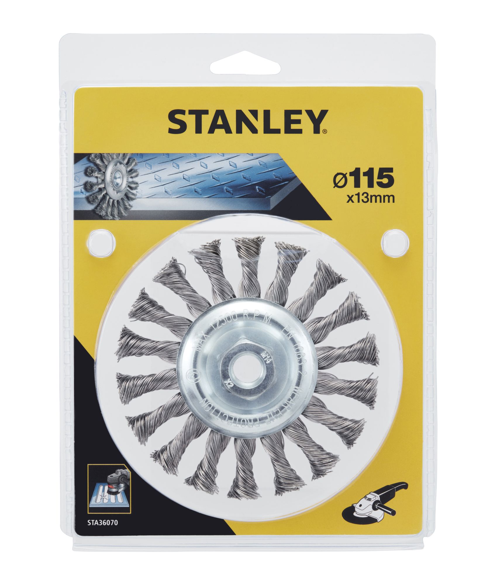 Cepillo de disco trenzado 115mm