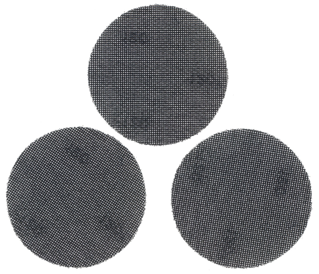 3 hojas de lija de malla 125mm para multilijadora, con velcro.  Grano 120