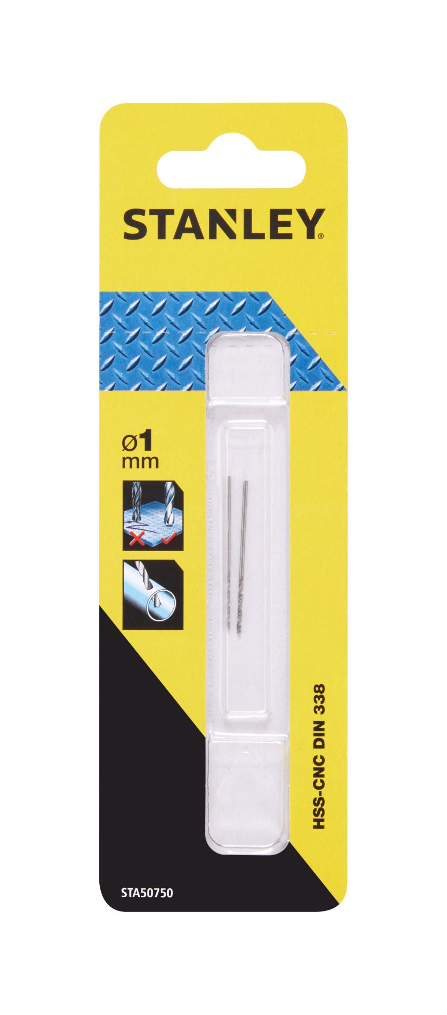 2 Brocas HSS-CNC para metal ø 1mm