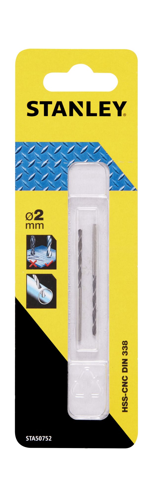 2 Brocas HSS-CNC para metal ø 2mm