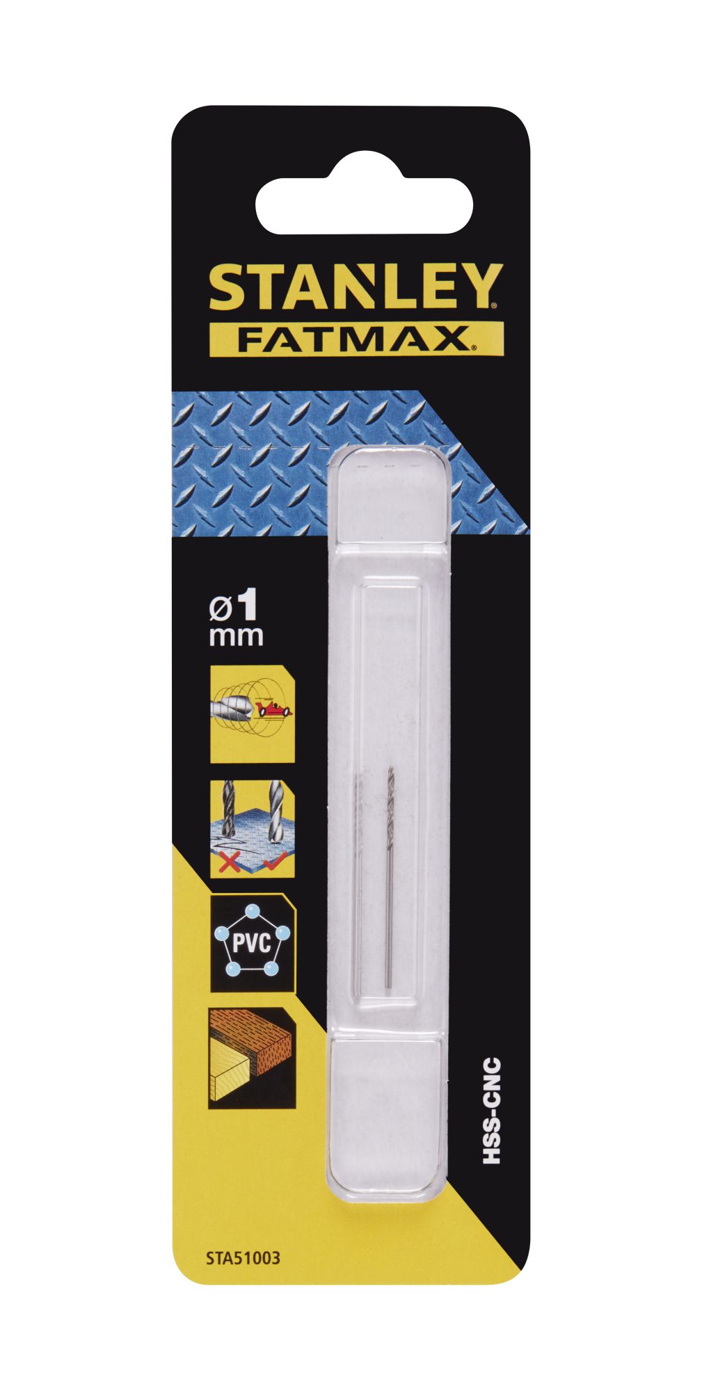 2 Brocas HSS-CNC con punta piloto ø  1.0 mm.