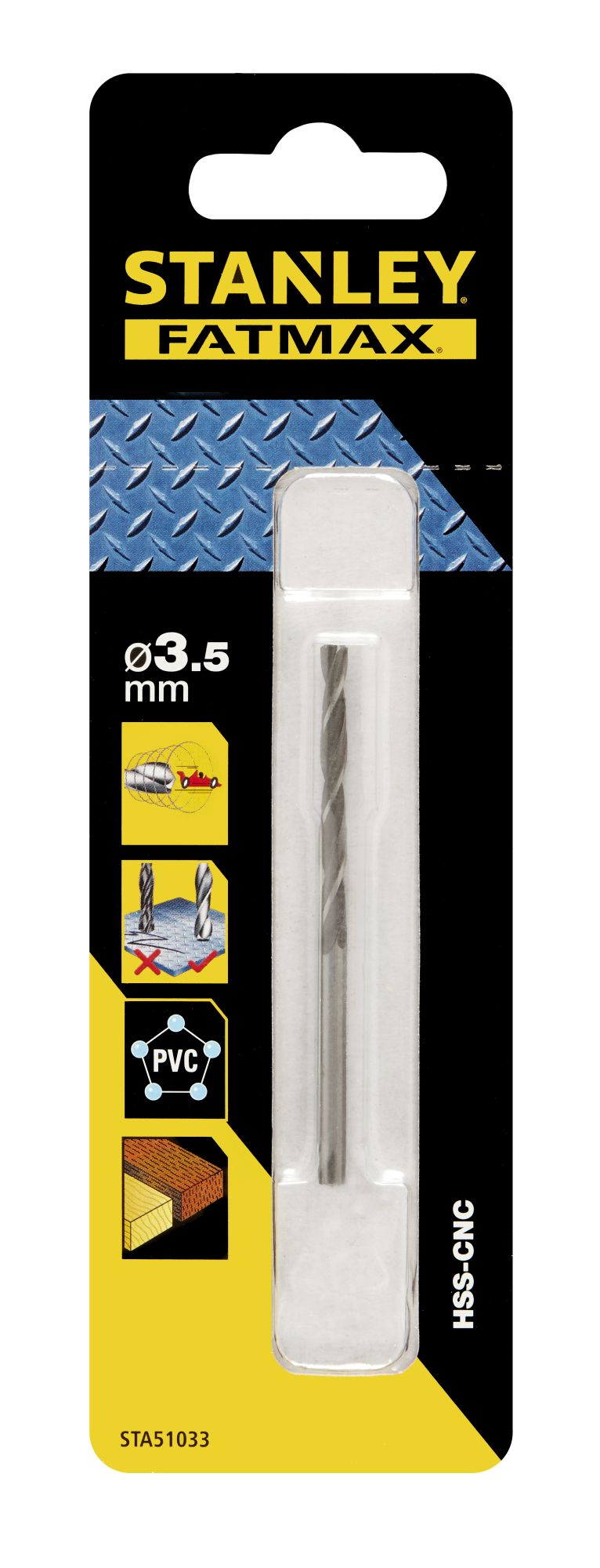 Broca HSS-CNC  con punta piloto. ø 3,5mm