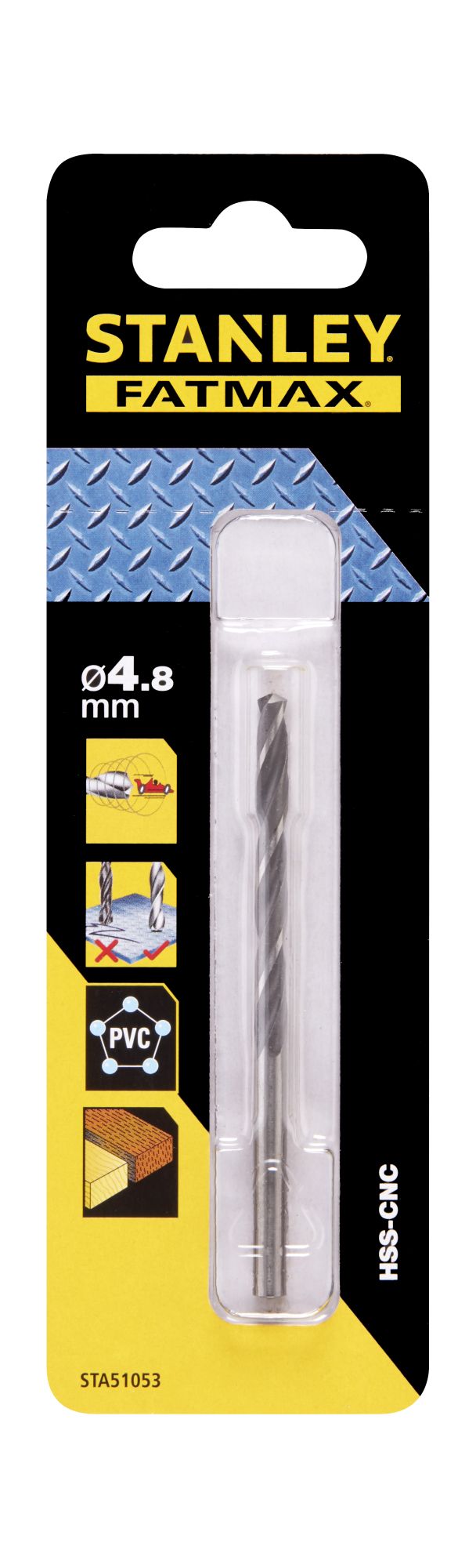 Broca HSS-CNC  con punta piloto ø 4.8mm