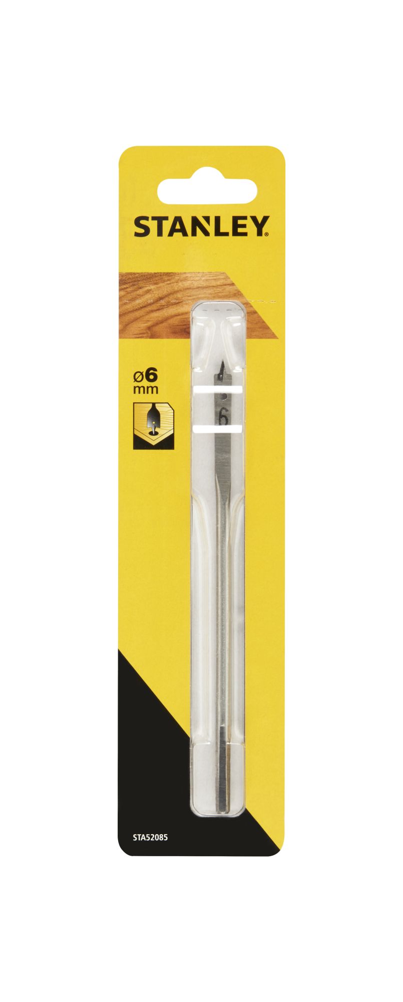 Broca de pala  con punta de centrar y bordes afilados ø 6mm