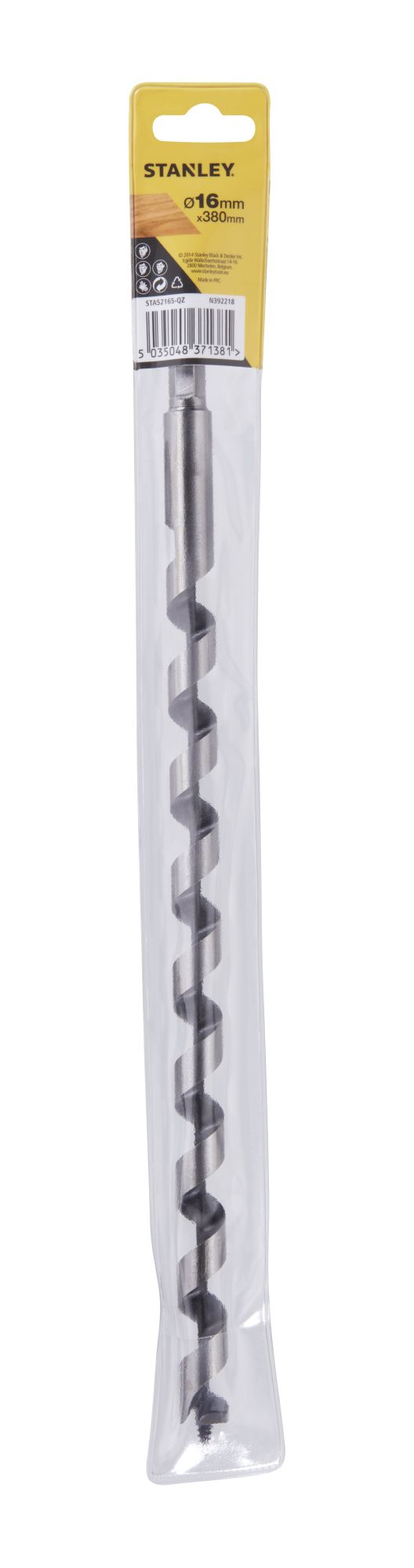 Broca helicoidal de acero al carbono para madera ø 16 x 380mm