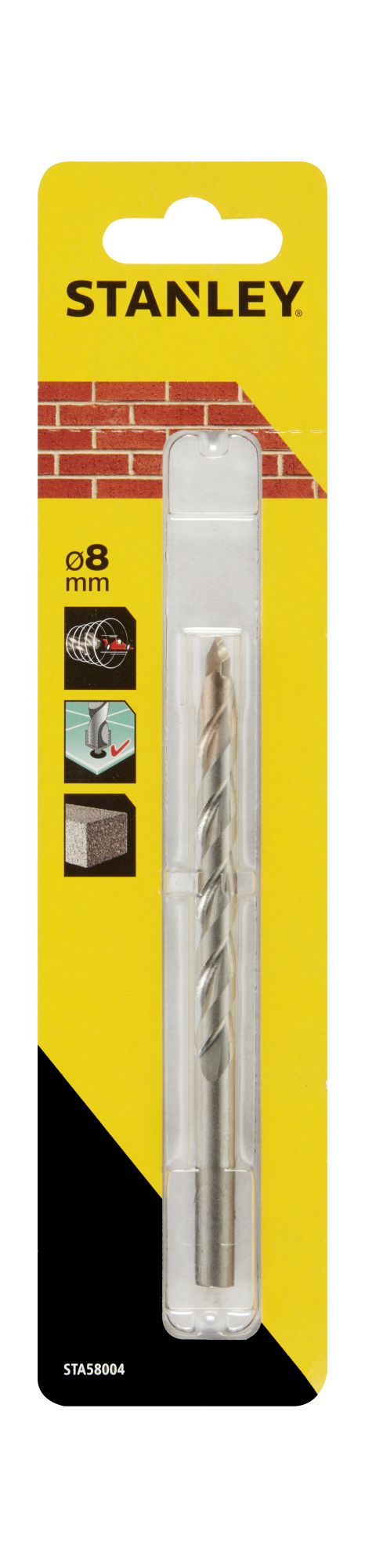 Broca para piedra con punta piloto 8x120mm