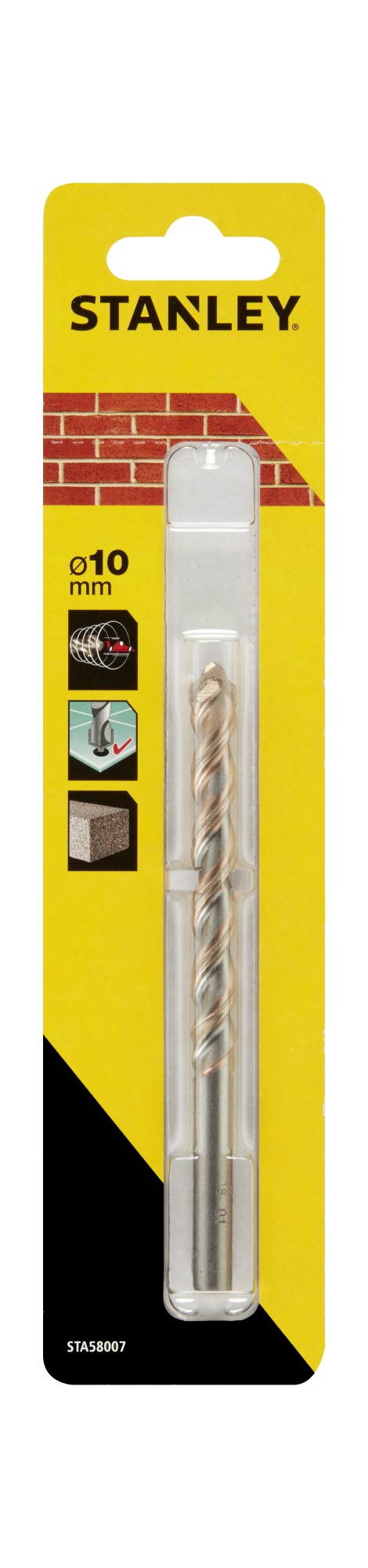 Broca para piedra con punta piloto 10x120mm