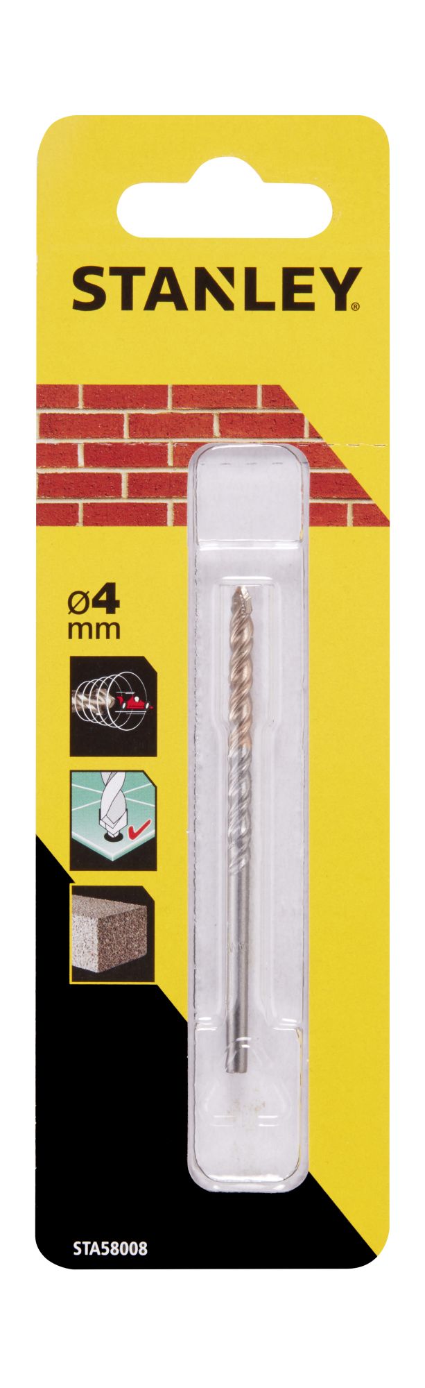 Broca para piedra con punta piloto 4x70mm