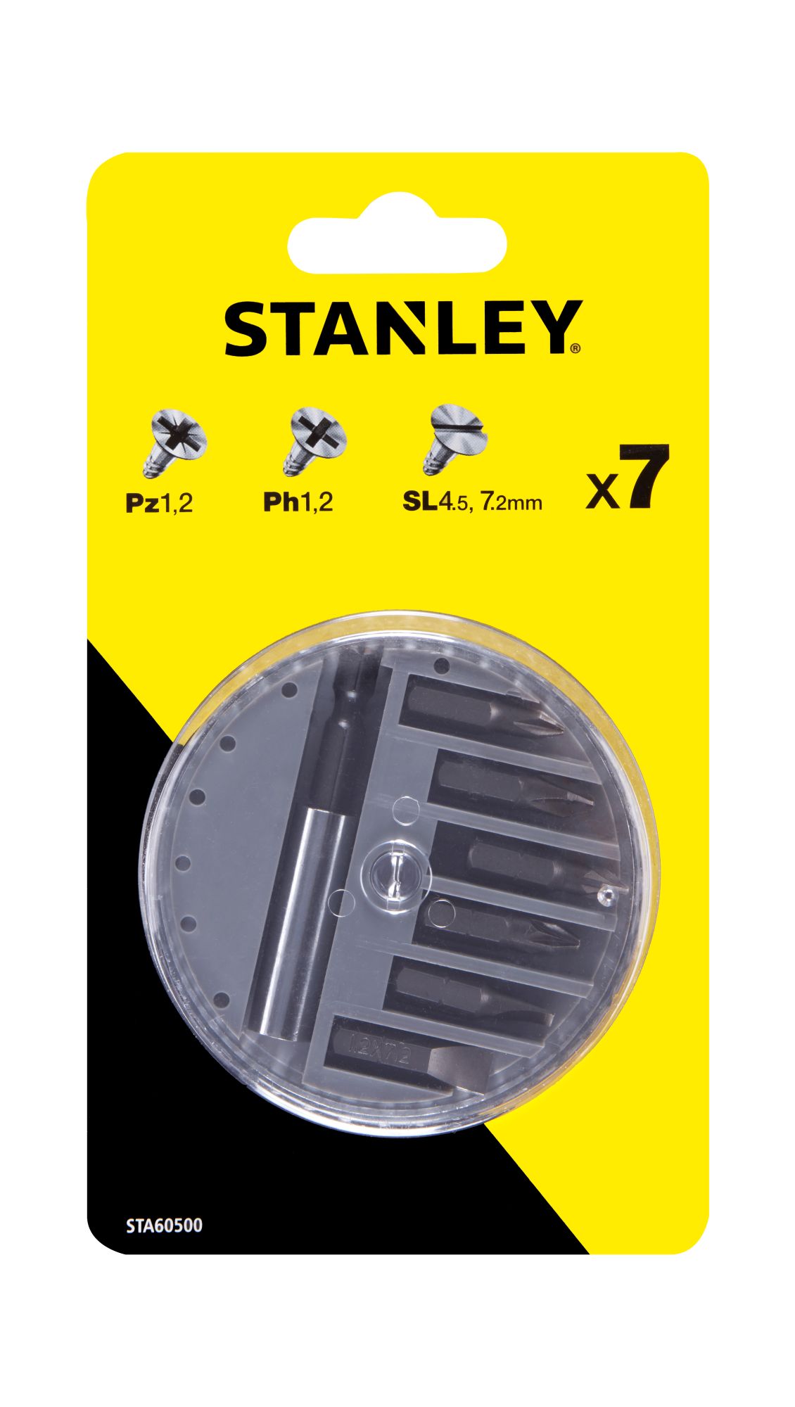 Juego de puntas para atornillar de 7 piezas.