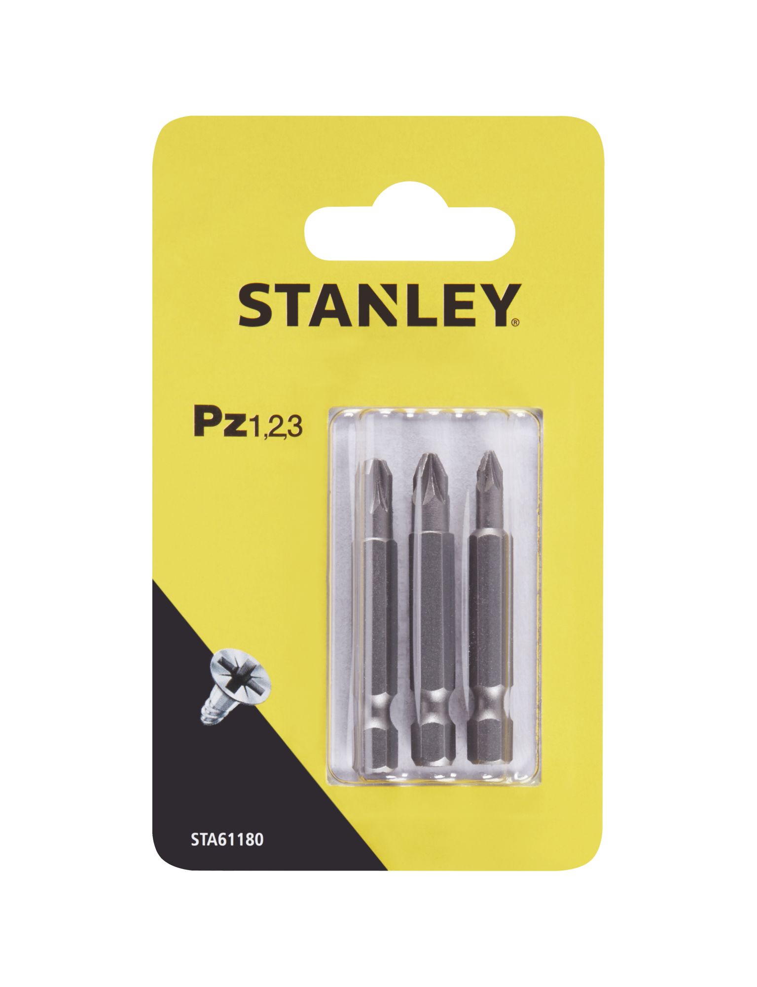 3 puntas Pozidriv 50mm Pz1, Pz2 y Pz3