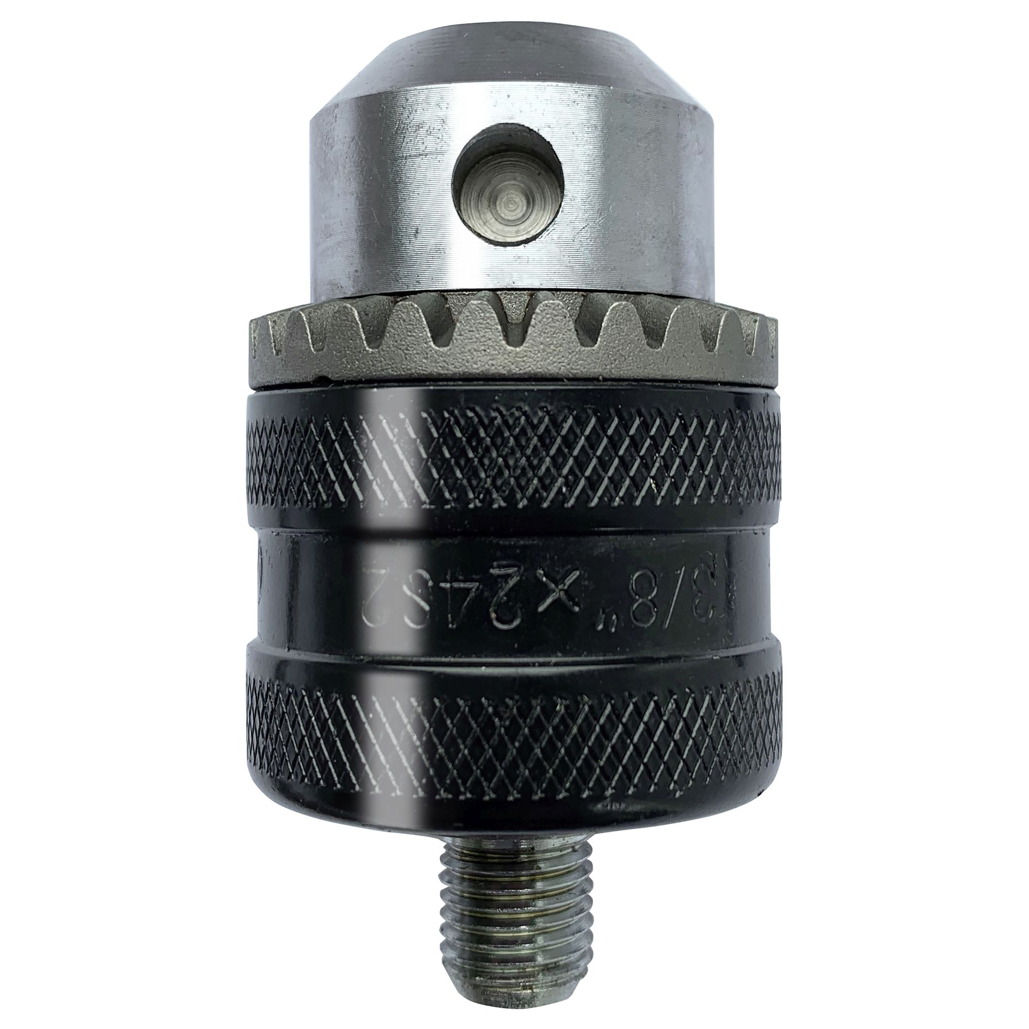 Portabrocas ø 10 mm + llave.  Rosca macho. 3/8