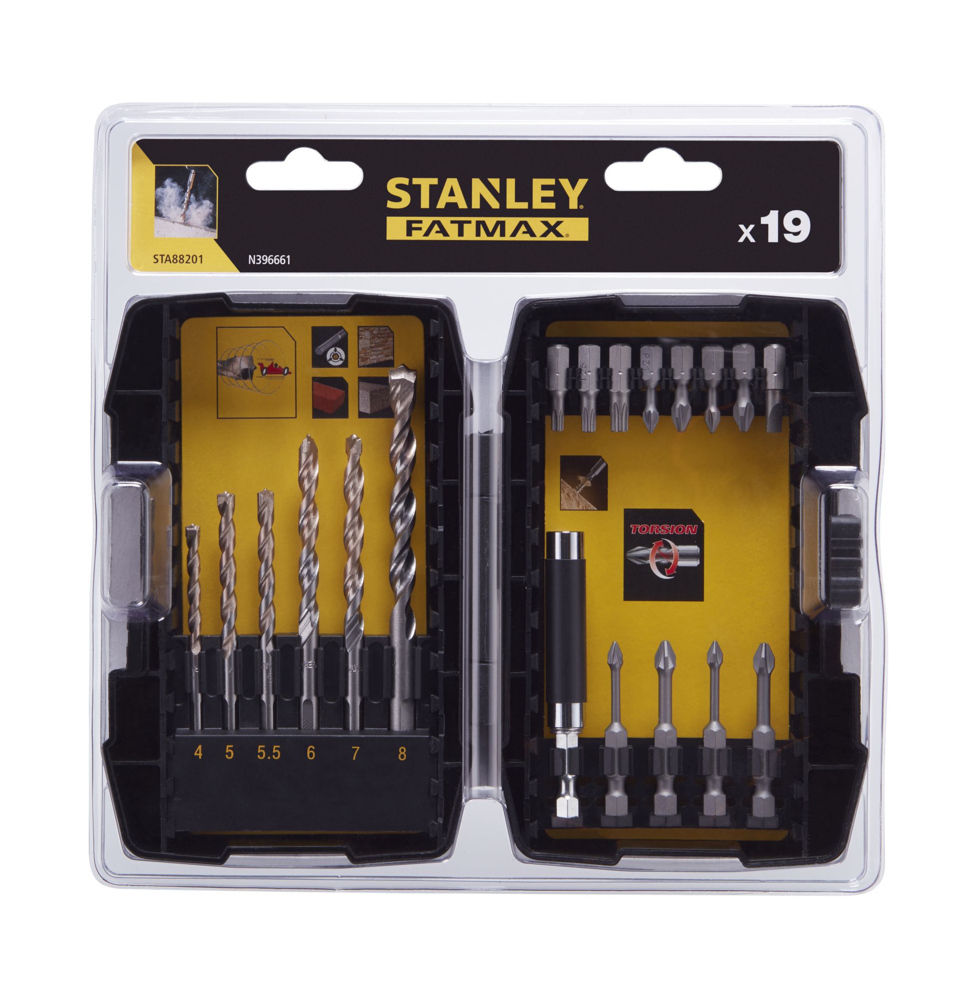 Juego de 19 piezas para atornillar y taladrar