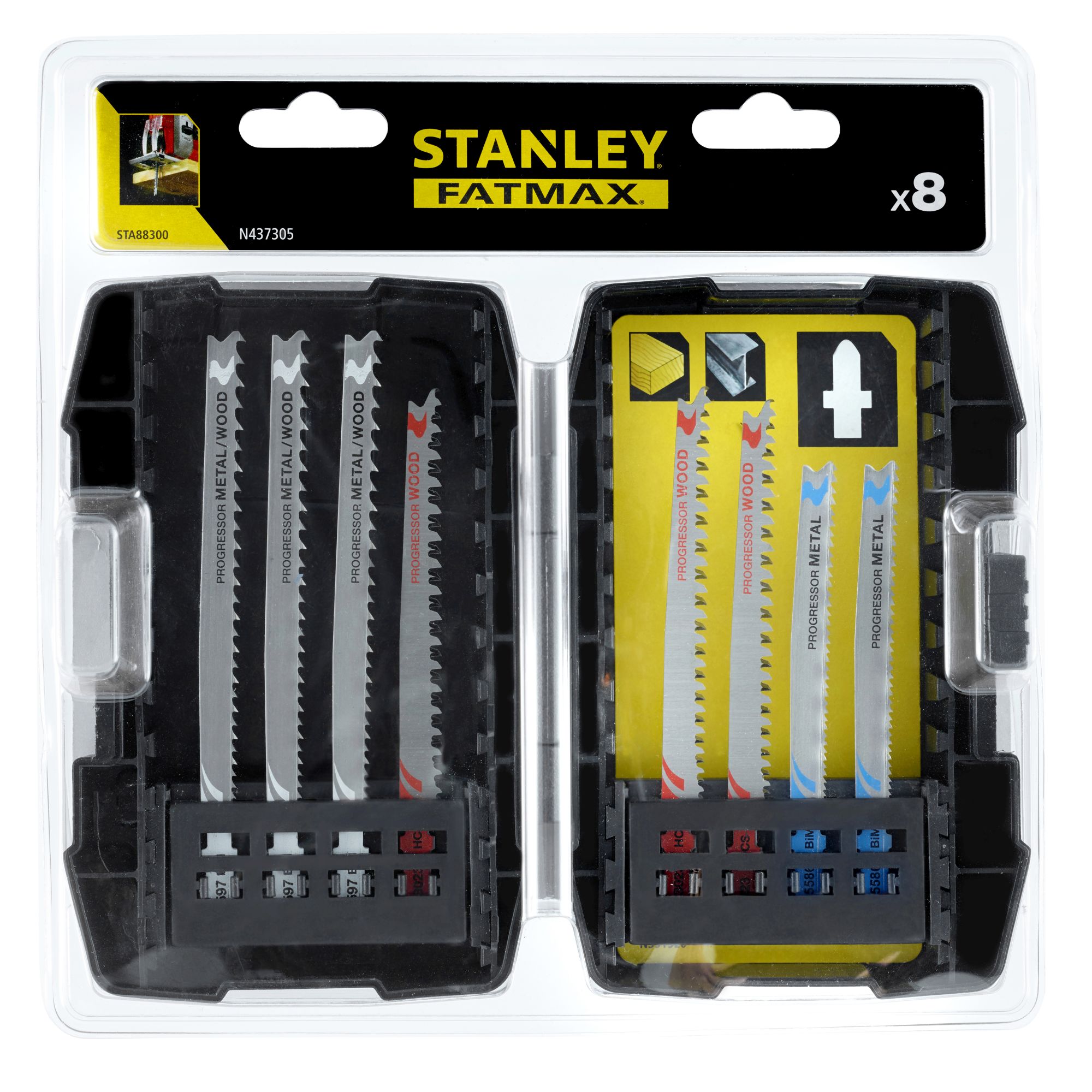 Juego de 8 hojas de sierra fijación en 