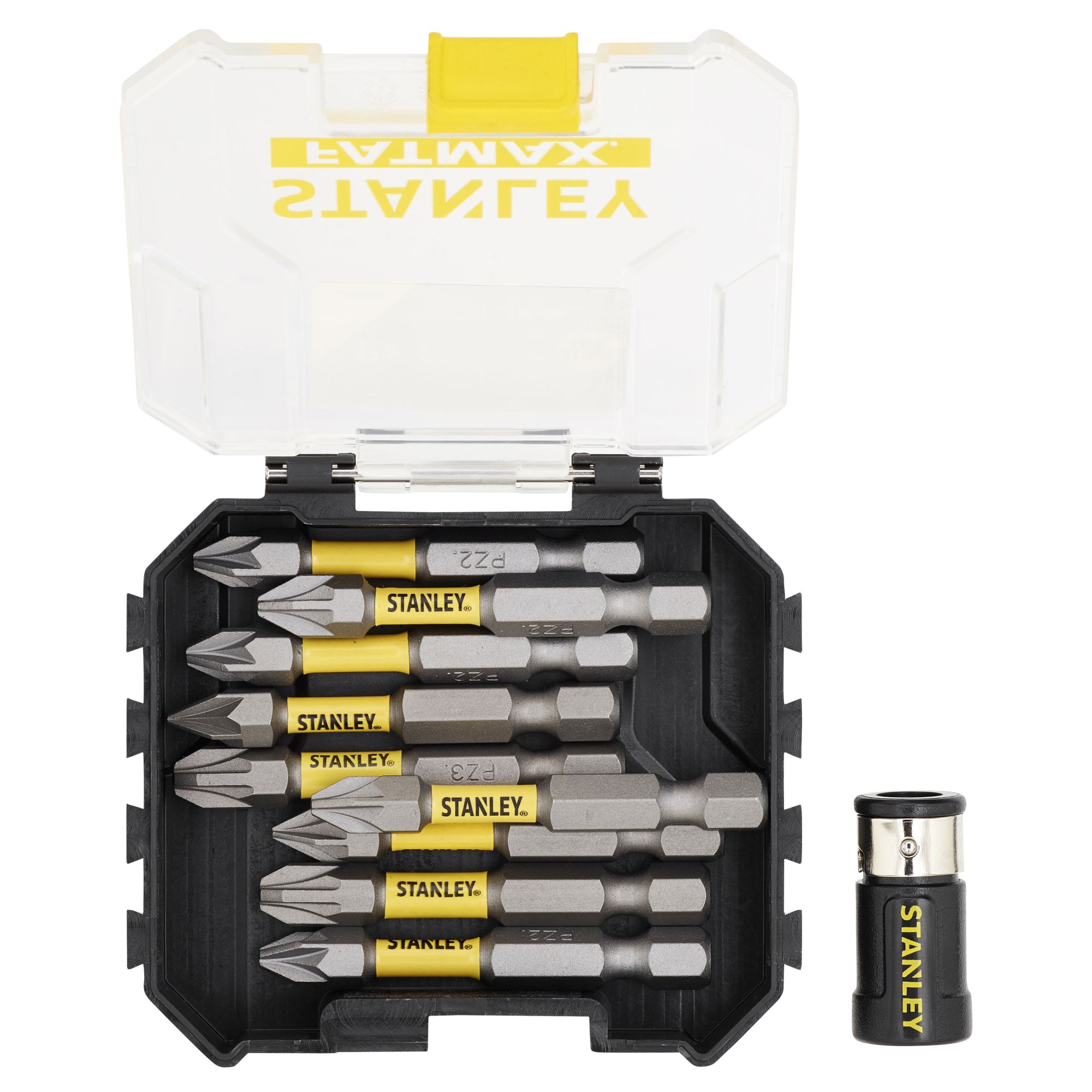 Tic Tac con 10 piezas. 9 puntas 50mm y adaptador magnético con bloqueo