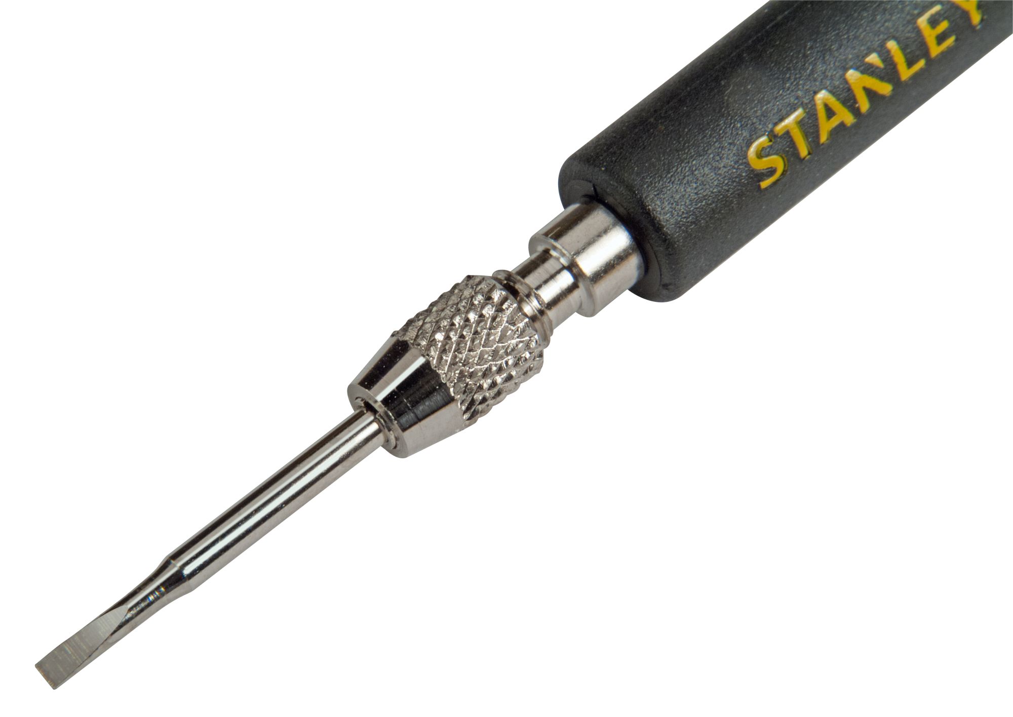 Juego de destornillador de precisión FATMAX® con 8 puntas intercambiables. Planas 1, 1.2, 1.5, 1.8, 2, 2.5. Phillips PH000 y PH00.