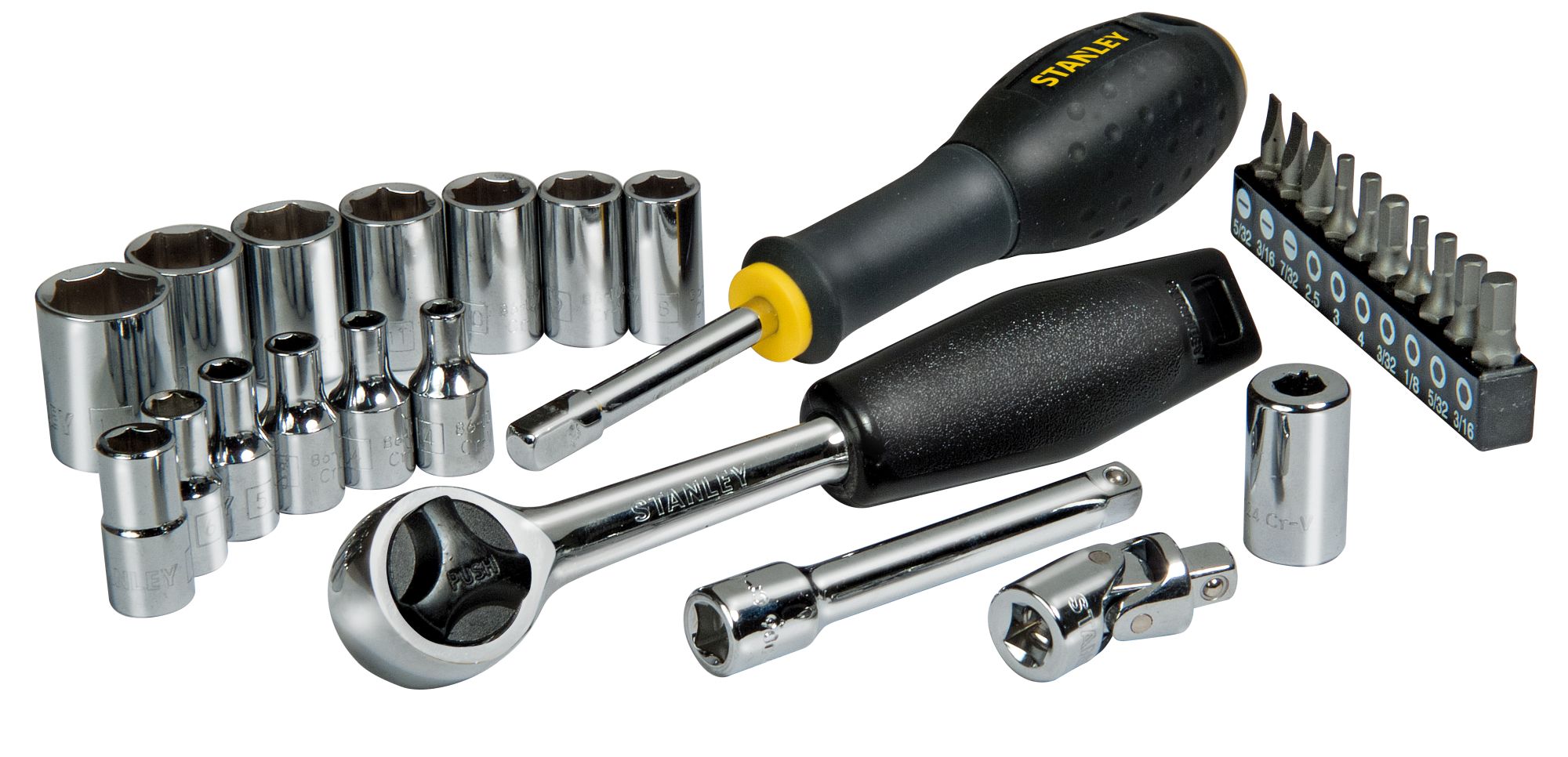 Juego de llaves de vaso 28 piezas 1/4” acabado cromo pulido