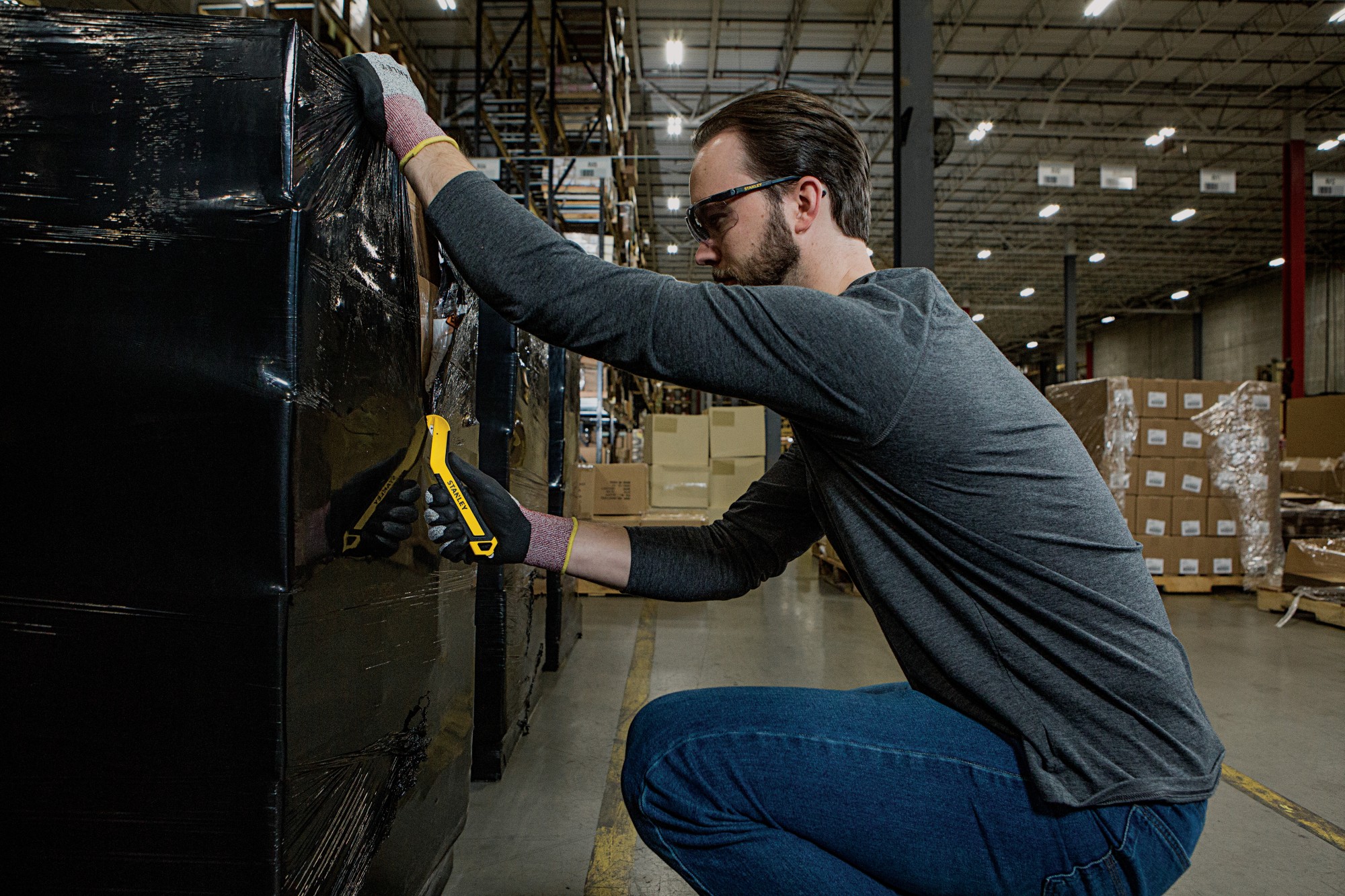 Cortador de embalajes de una cara, bi-materia y punta redonda – 1 unidad