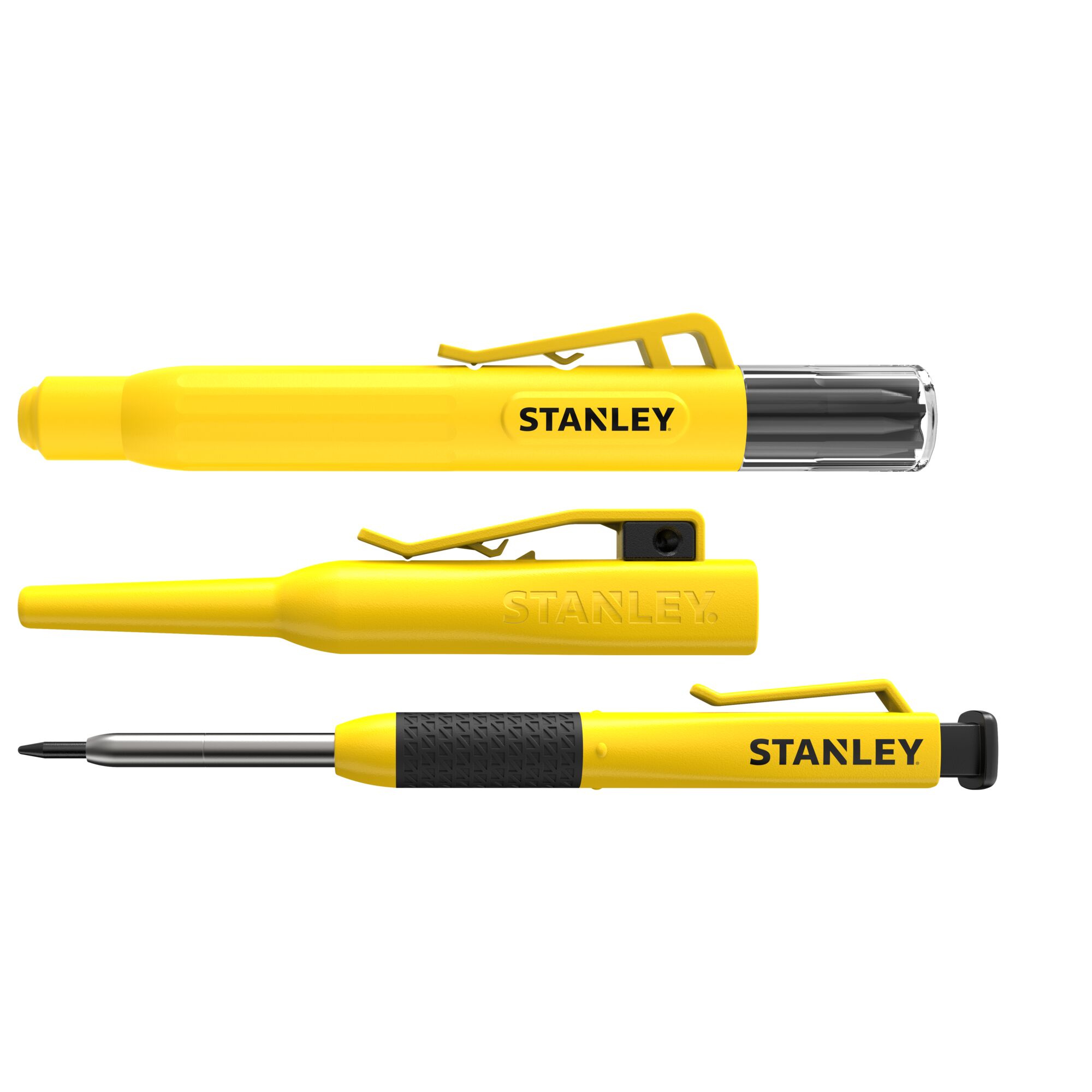 Kit de Marcador de Lápiz + 6 Minas de Gráfito en Tubo STANLEY®