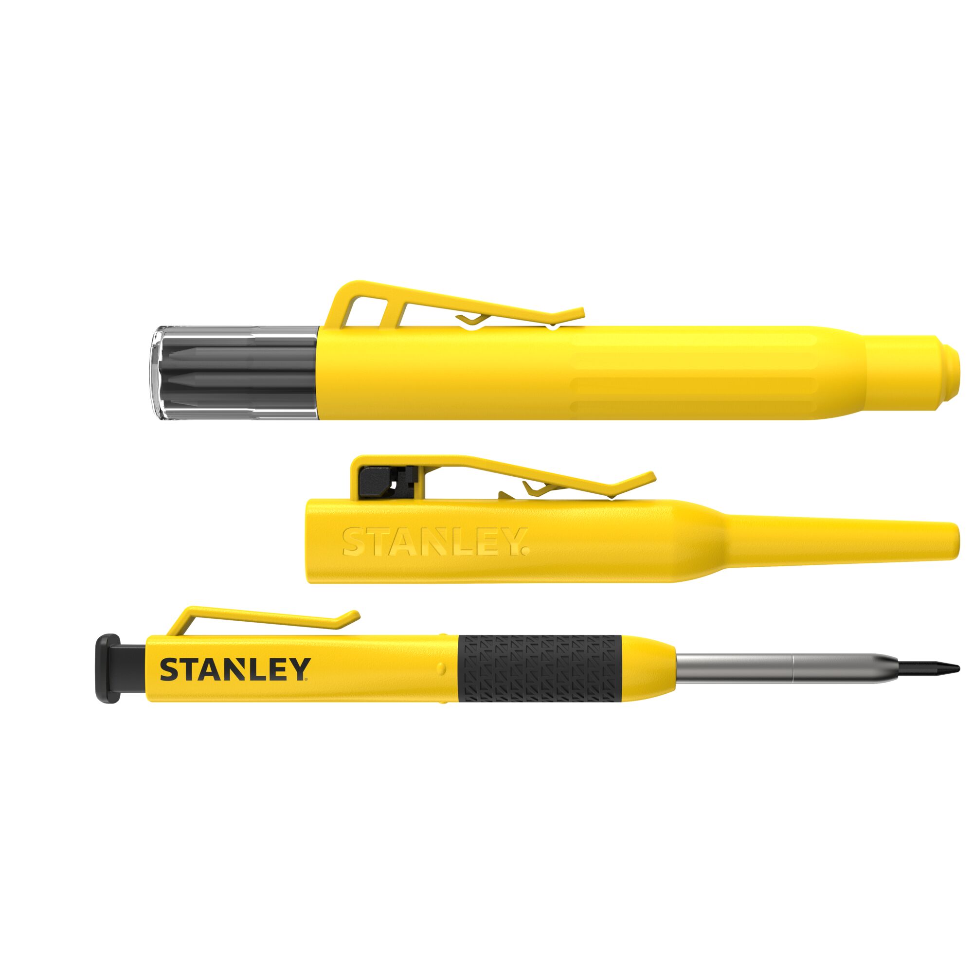 Kit de Marcador de Lápiz + 6 Minas de Gráfito en Tubo STANLEY®