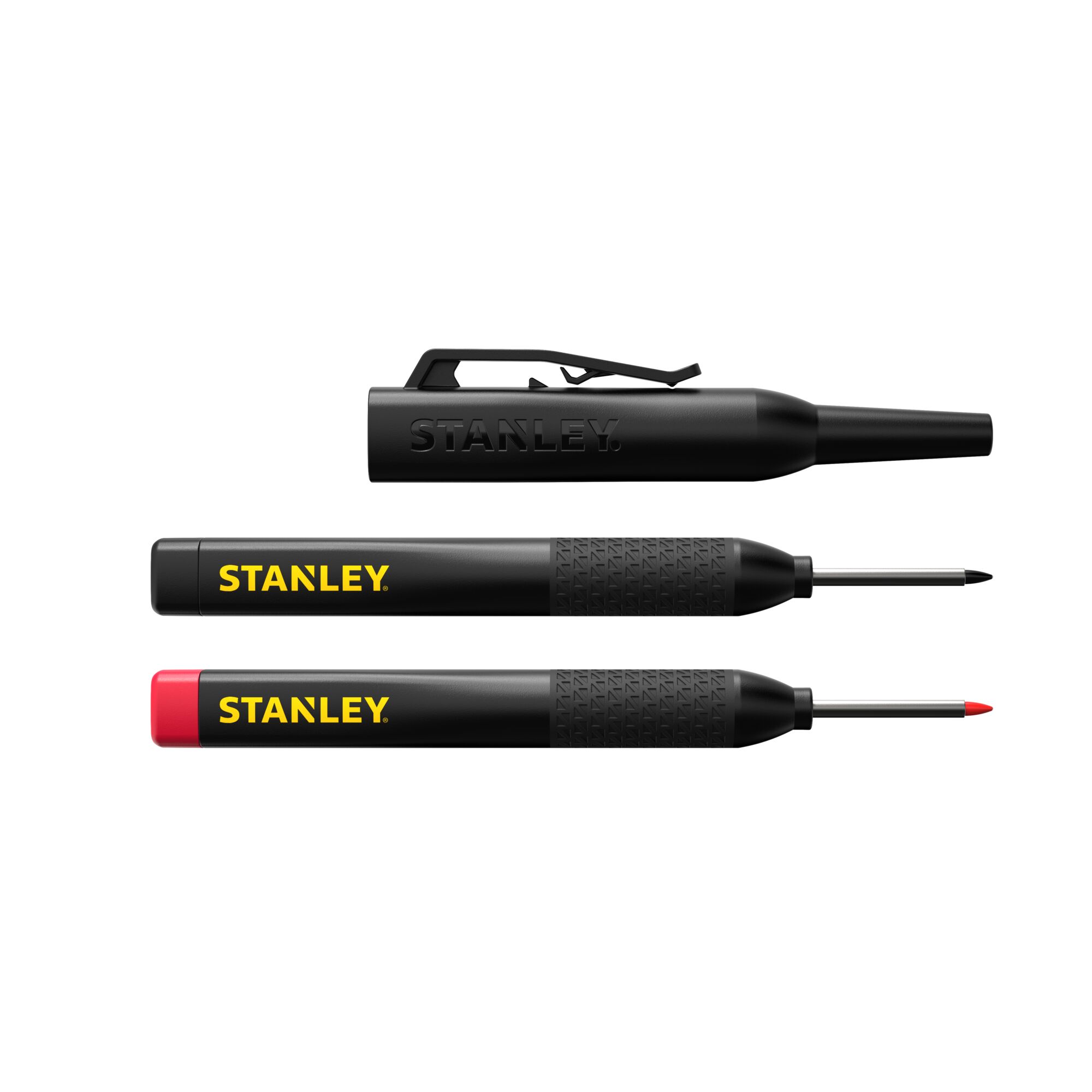 Twin Pack Marcadores de Tinta Negro y Rojo STANLEY®