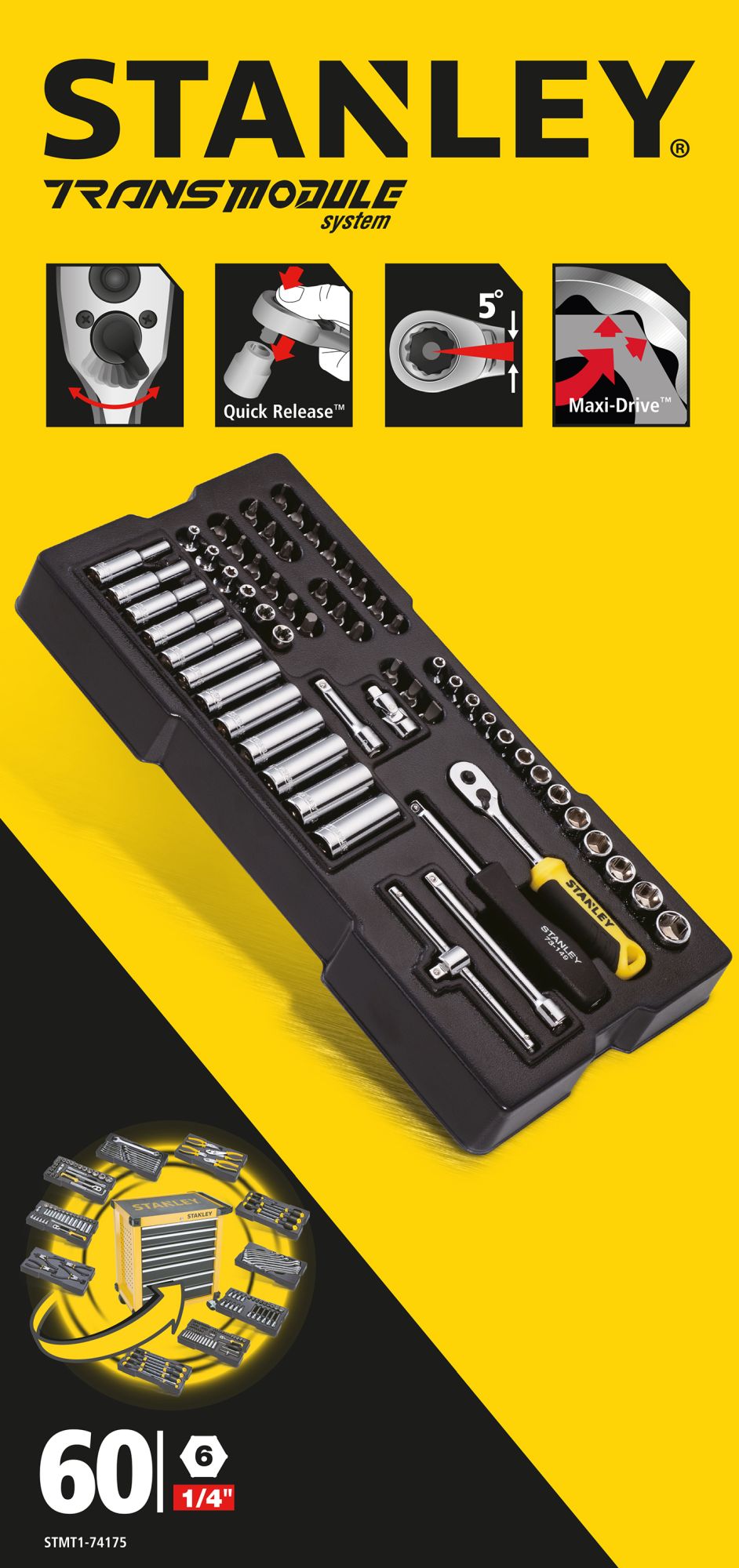 Transmodule. 36 piezas de mecánica métrica ¼”