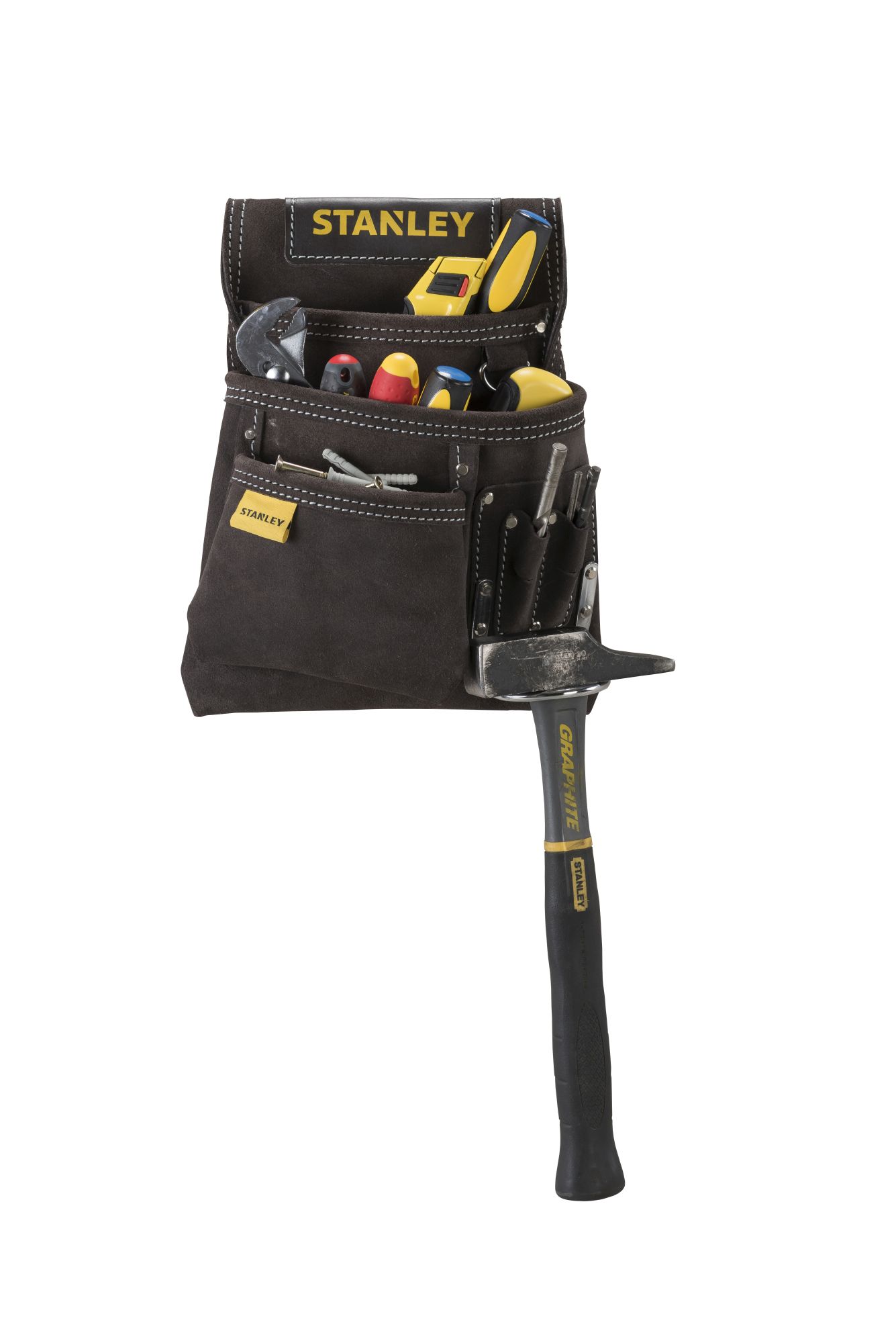 Bolsa para clavos con soporte para martillo