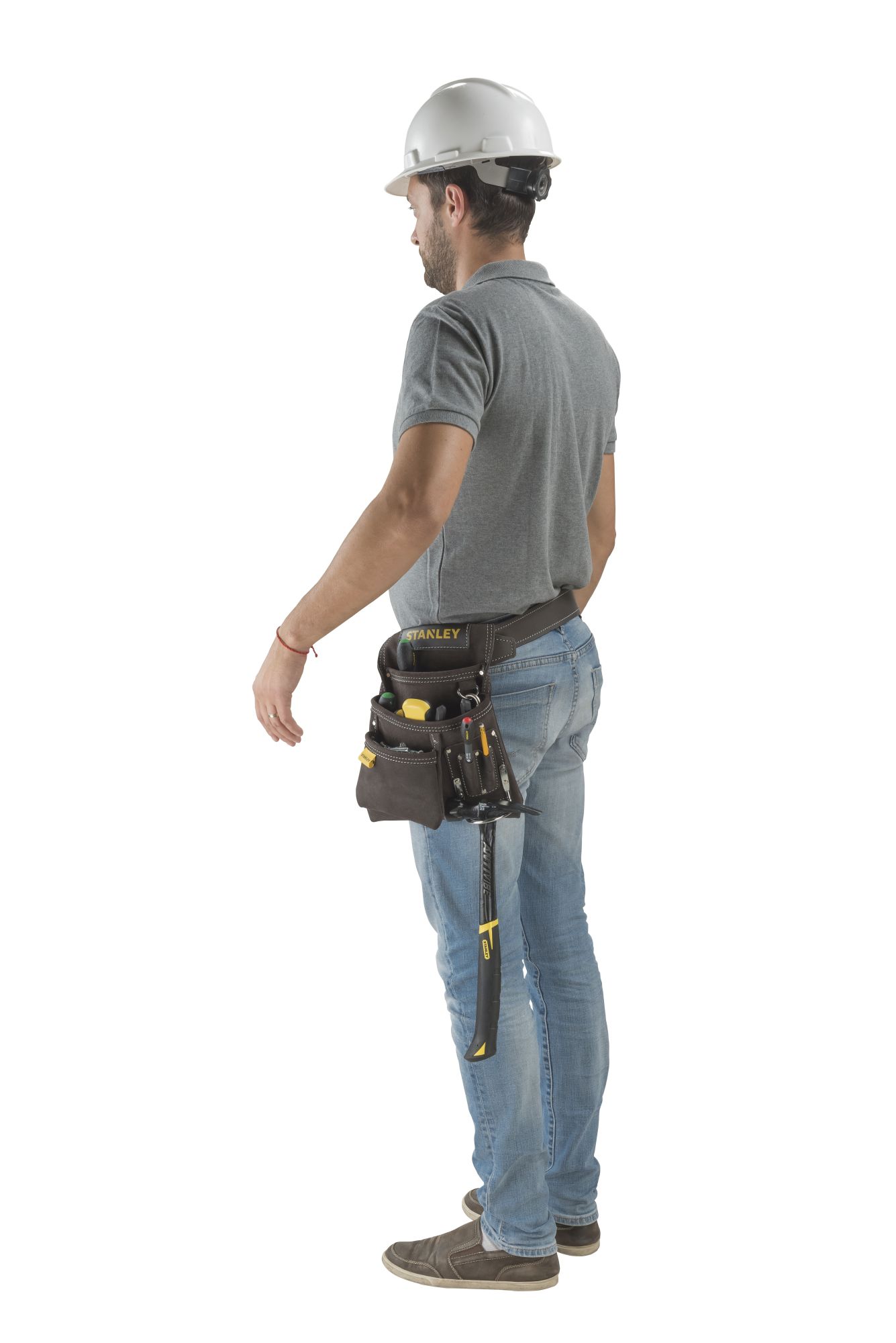 Bolsa para clavos con soporte para martillo