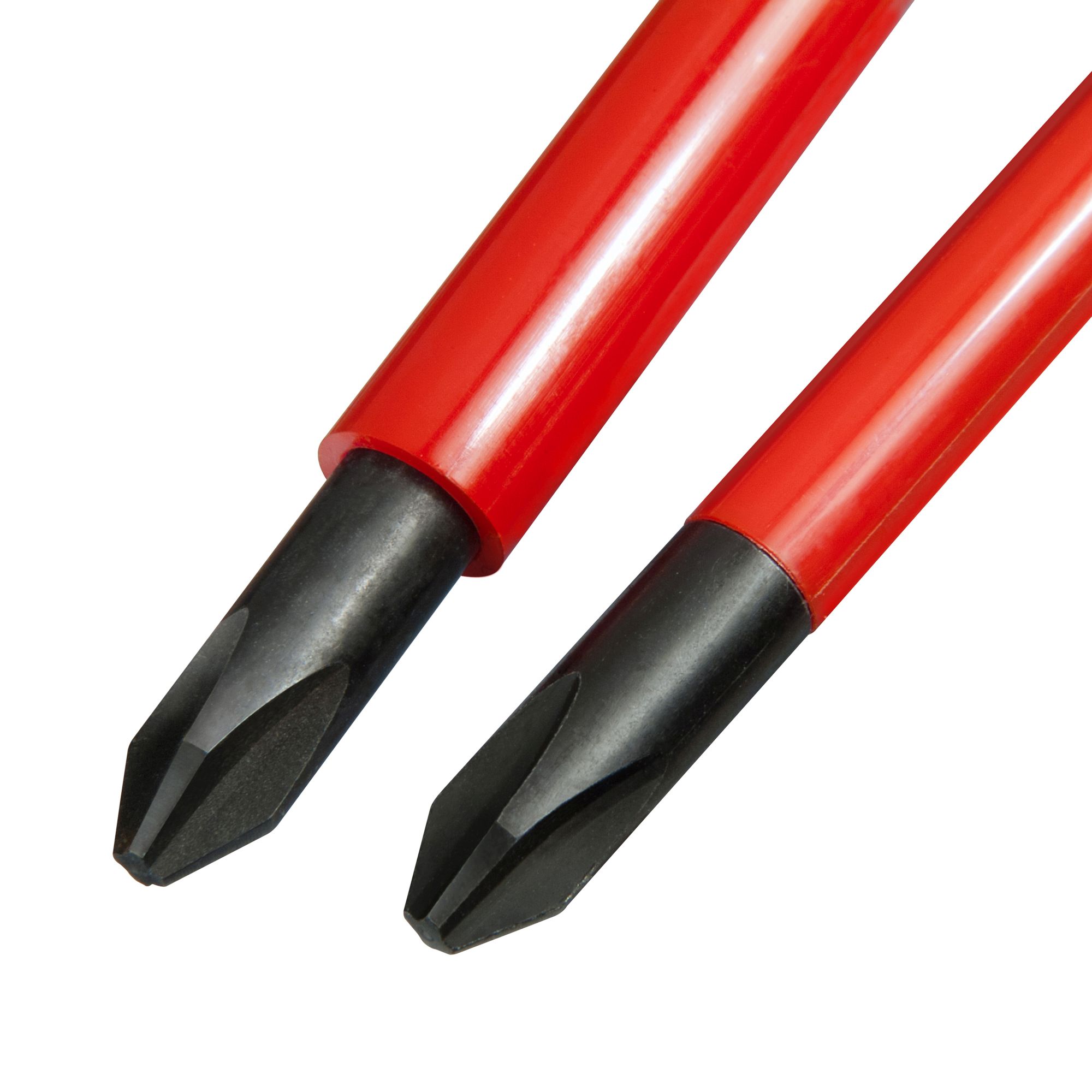 Juego 5 destornilladores FatMax VDE con punta reducida. Electricista 3.5x75mm, 5.5x150mm; Ph1x100mm, Ph2x125mm, Test de voltaje