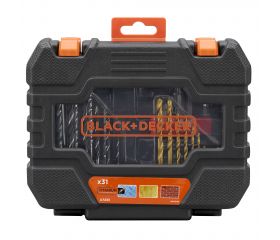 A7233-XJ - Juego de 31 Piezas para Atornillar y Taladrar en Maletín de fácil transporte. Brocas 