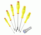 Juego de 6 destornilladores PROTWIST® fluorescente + 1 lámpara UV 12 Leds UV-ANP.J6F