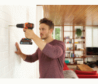 BDCHD18KST-QW - Taladro Percutor 18V 1.5Ah con batería Smart Tech,  cargador 400mA y maletín