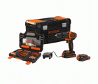 BDCHD18S2KA-QW - Taladro Percutor 18V con 2 baterías 1,5Ah de Litio, set de 104 accesorios, cargador y caja de herramientas 19